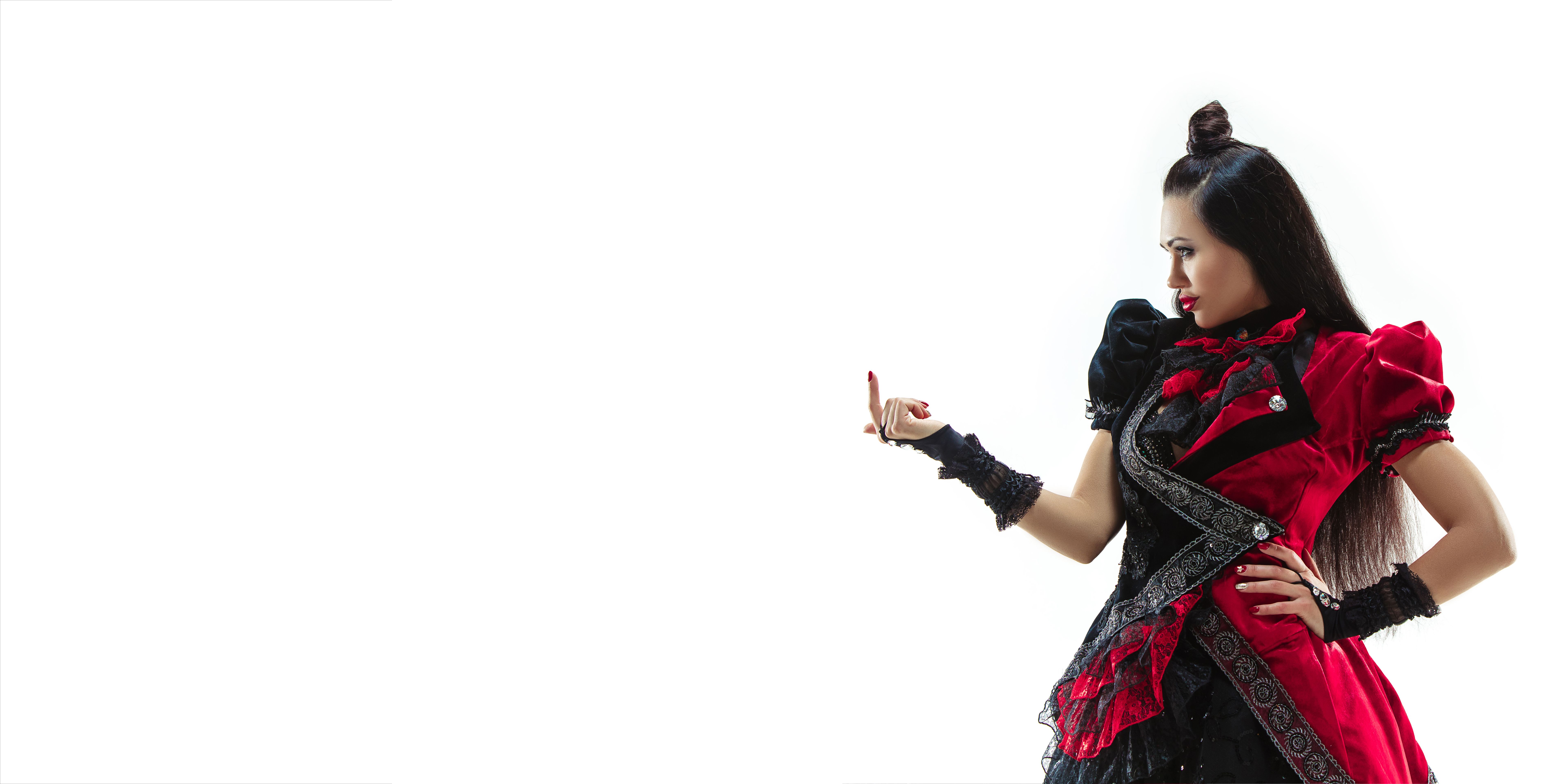 young woman dressed in medieval style