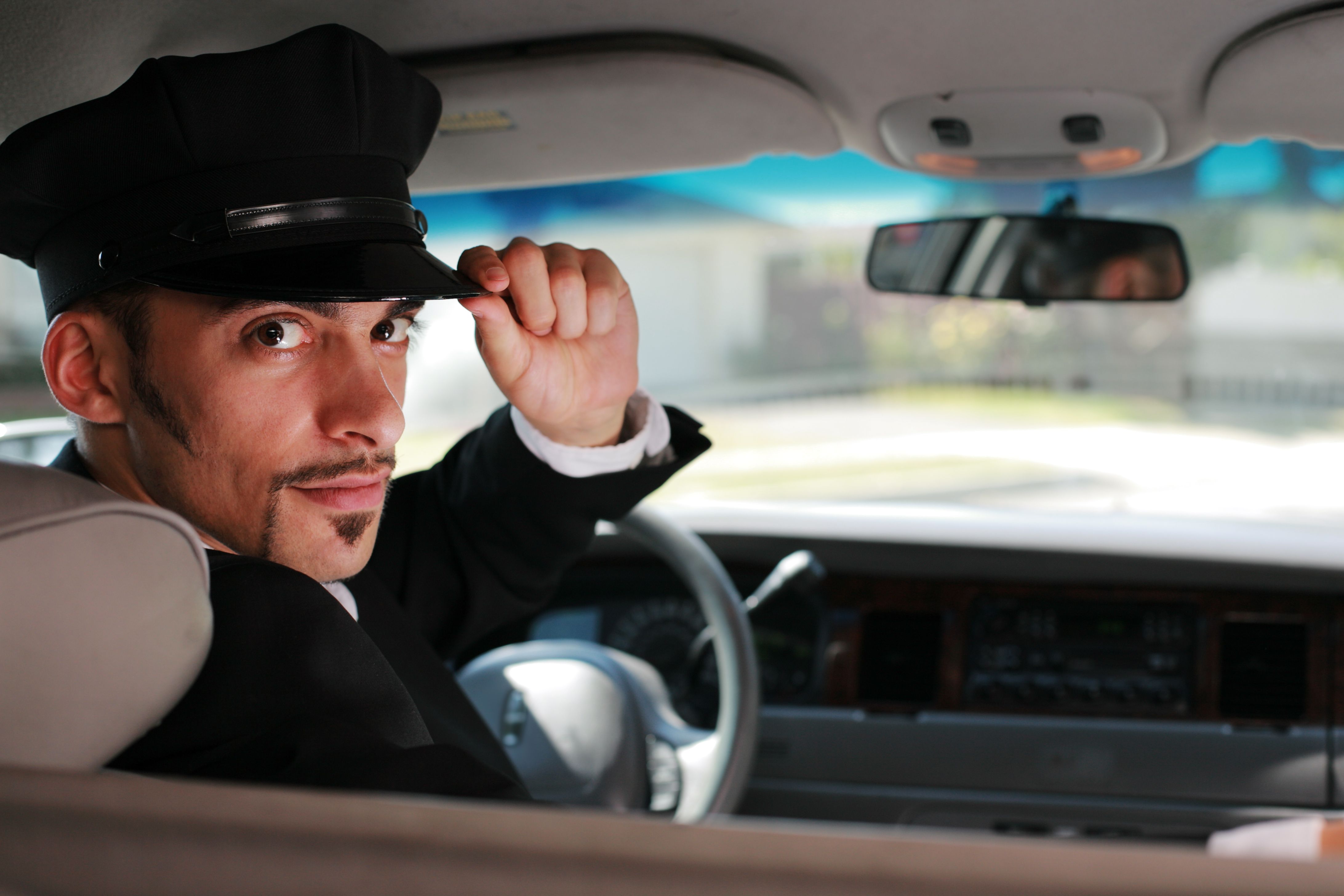Handsome limo driver