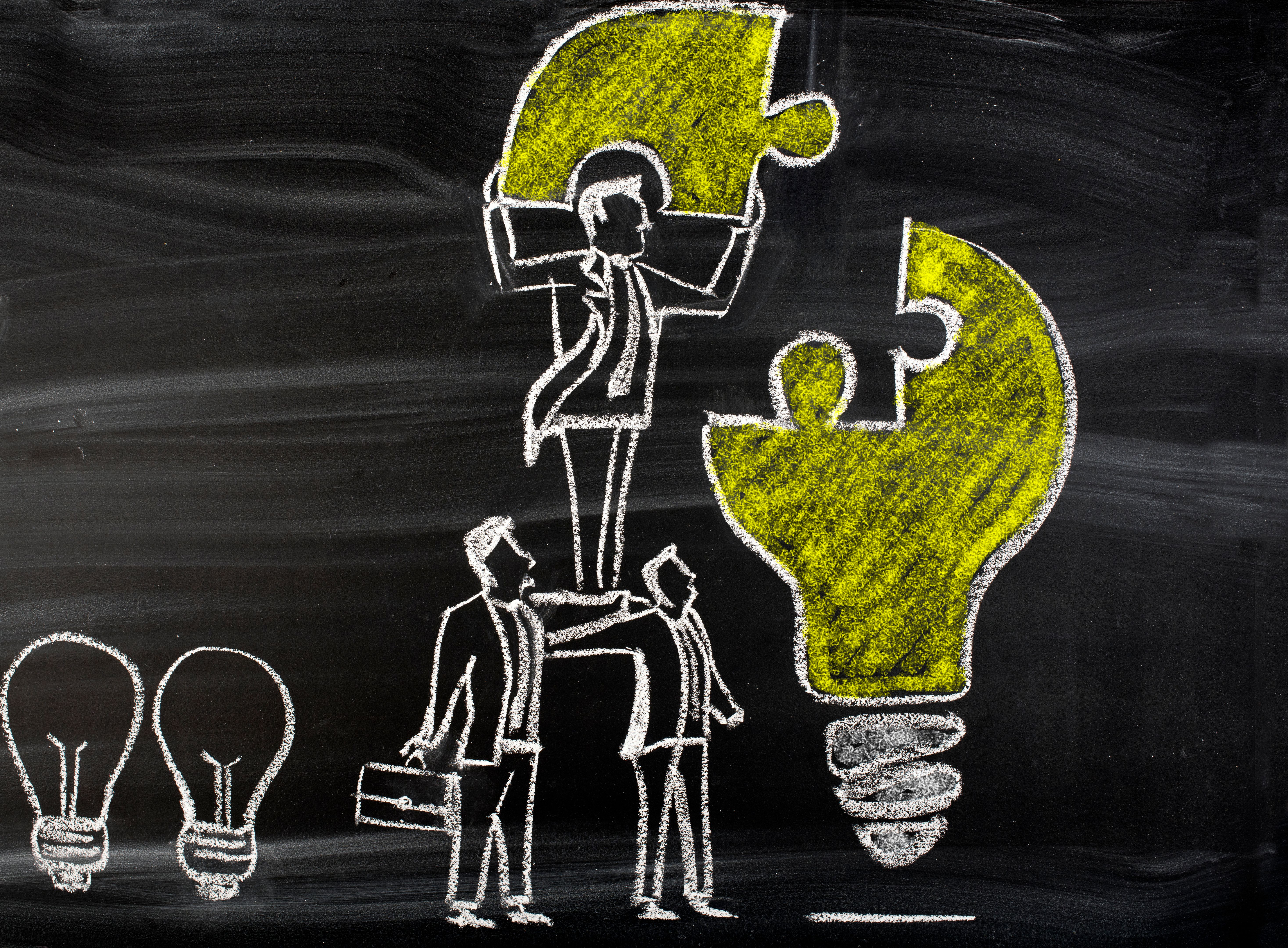 Jigsaw Puzzle idea concept