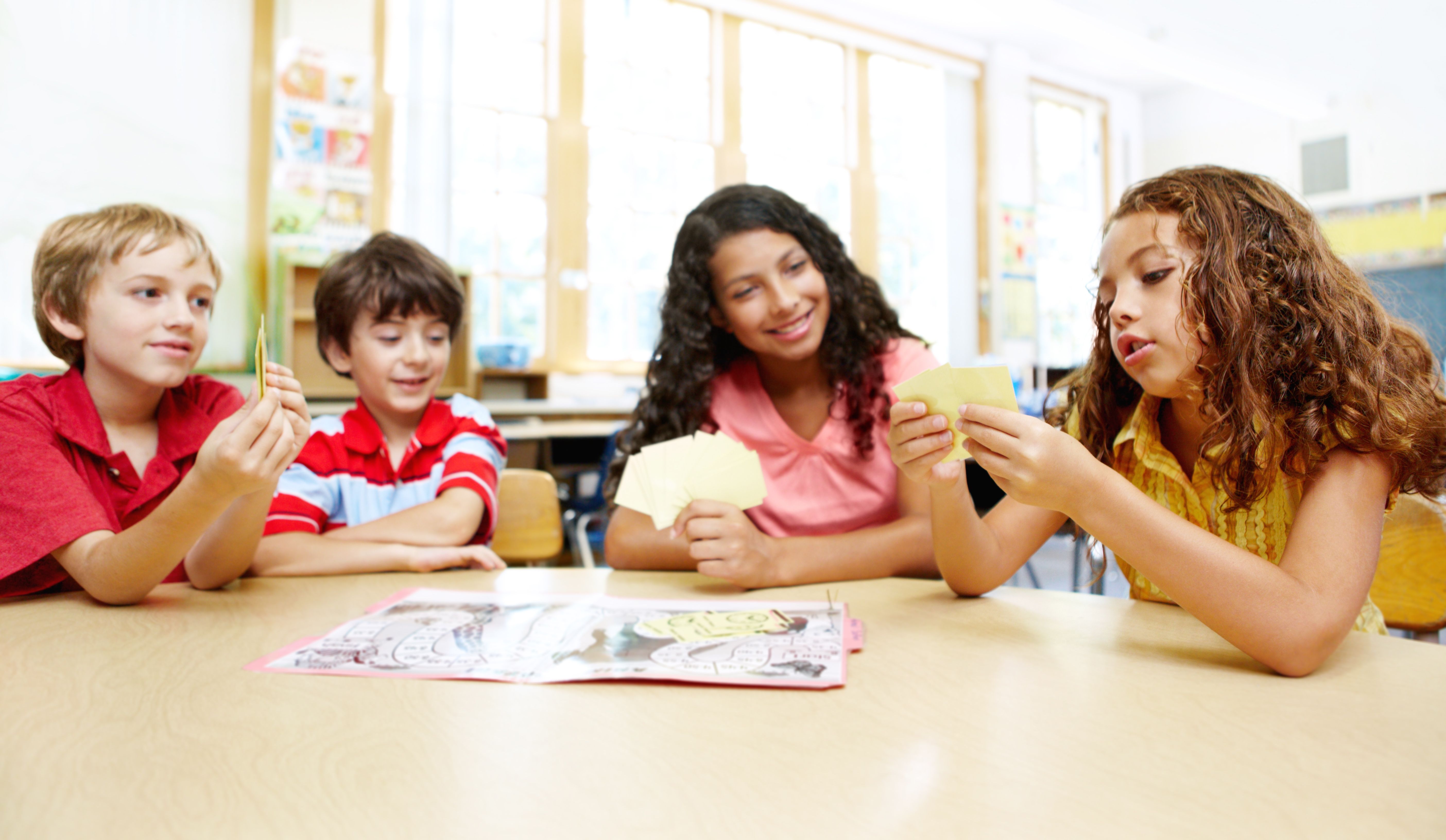 students playing educational games