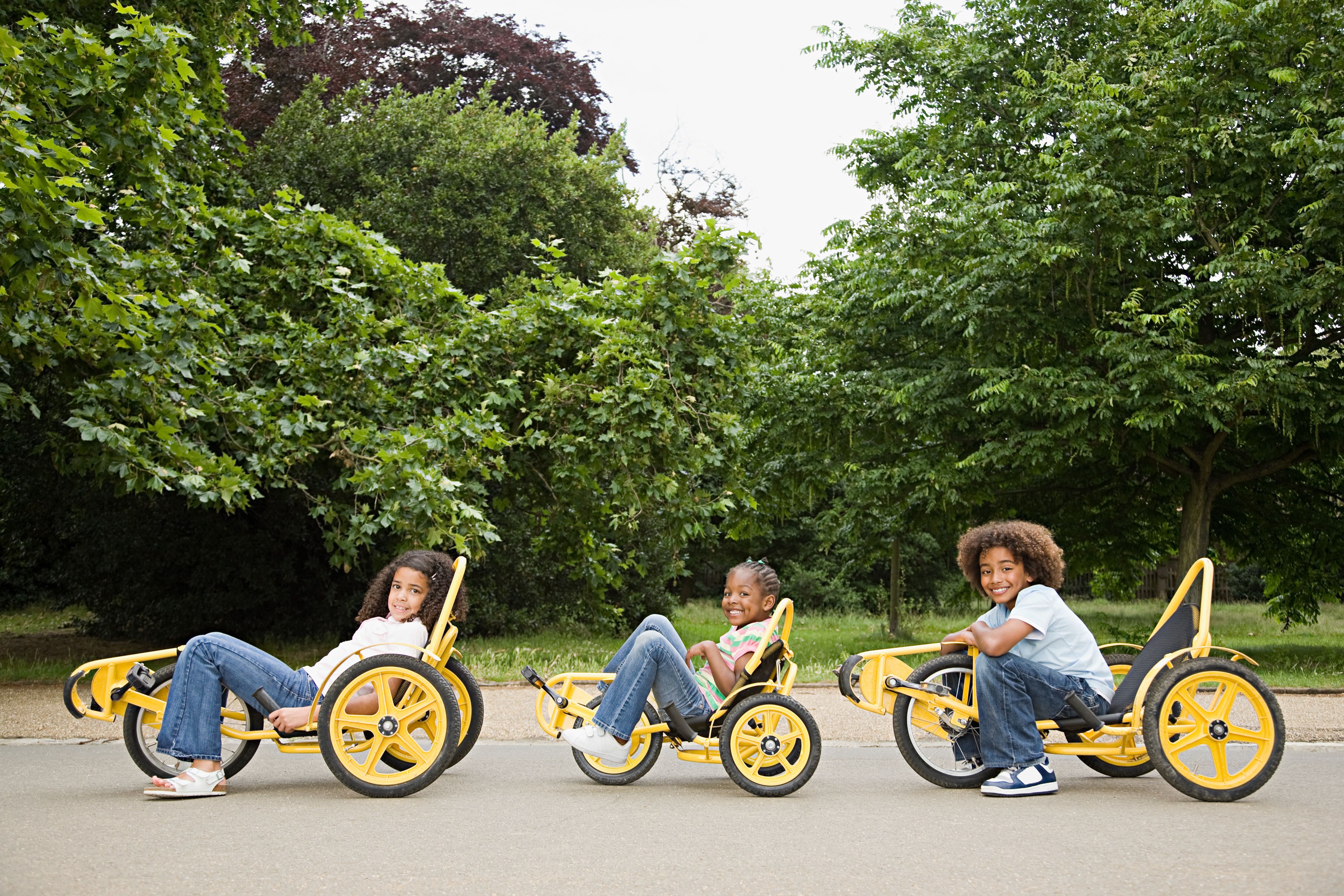 family cycling