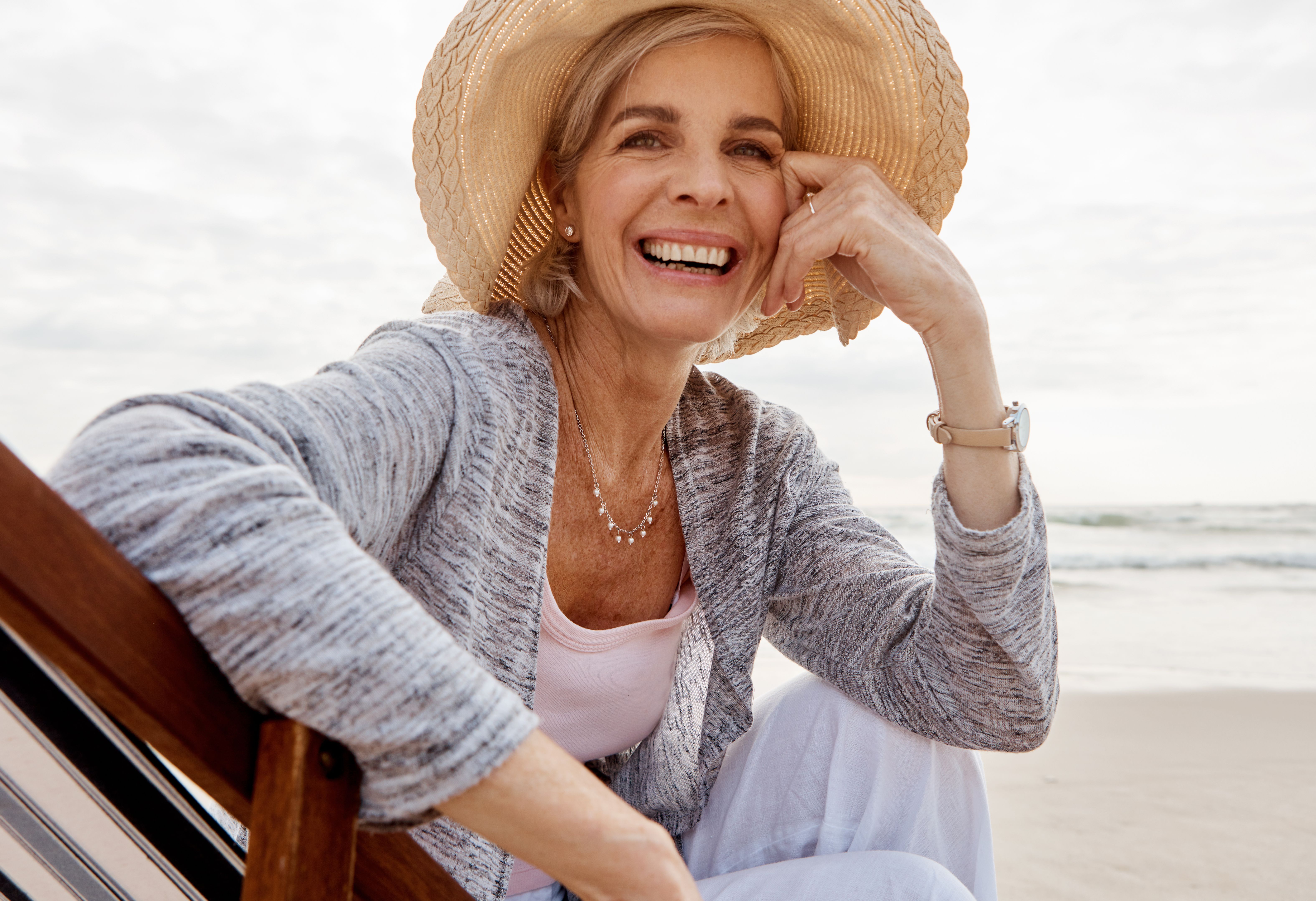 mature woman smiling