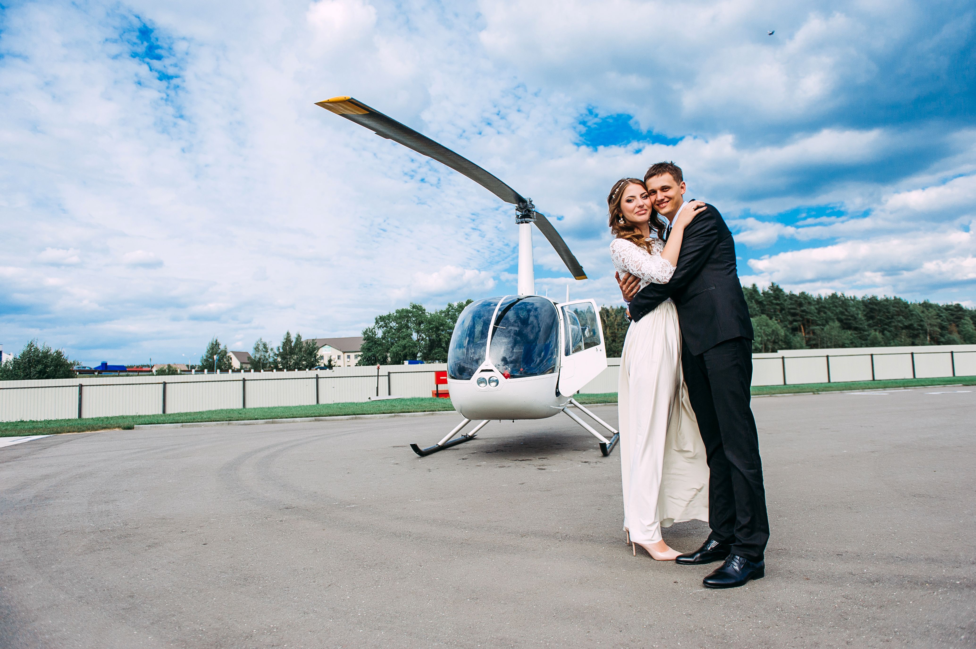 helicopter wedding