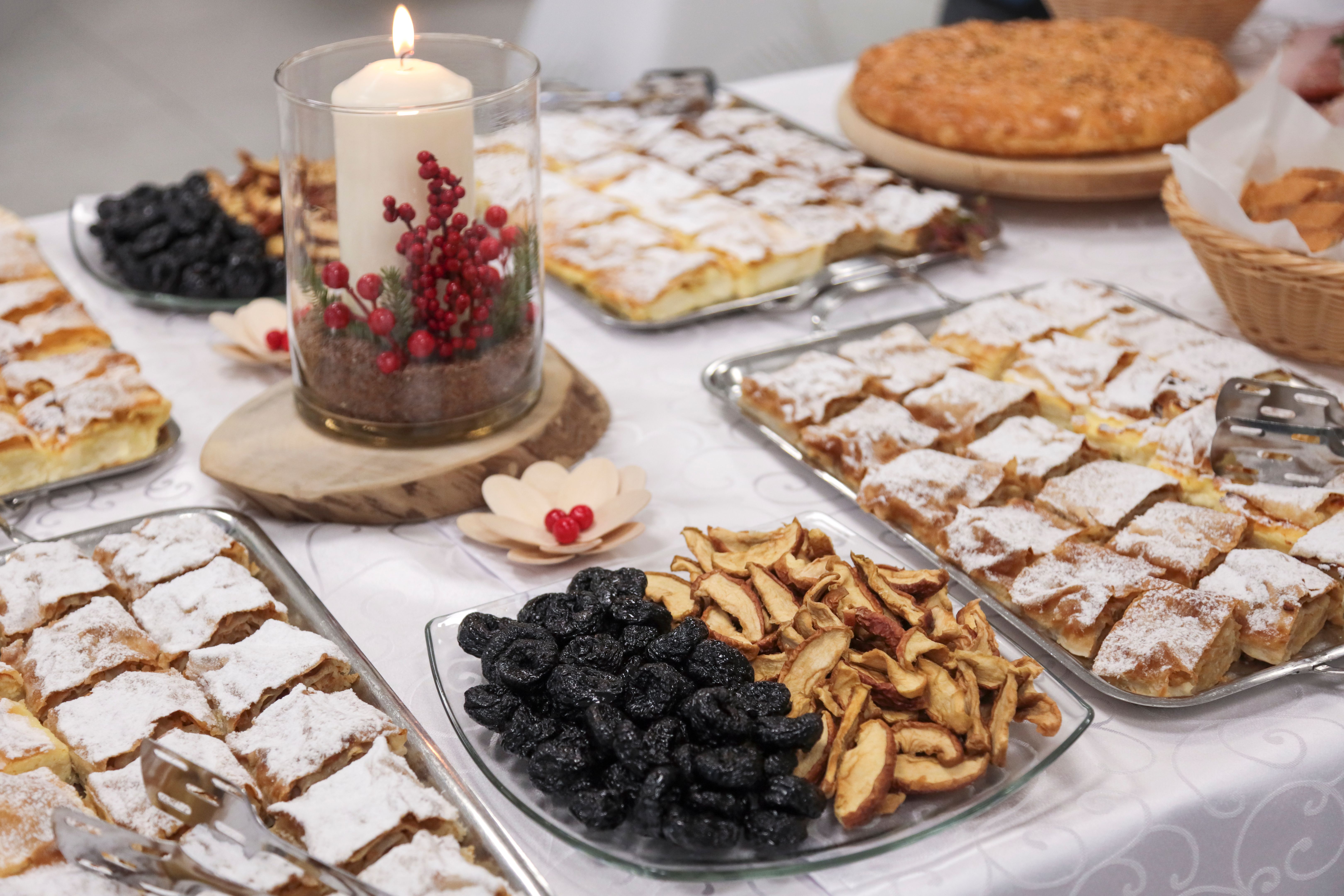 festive dessert table