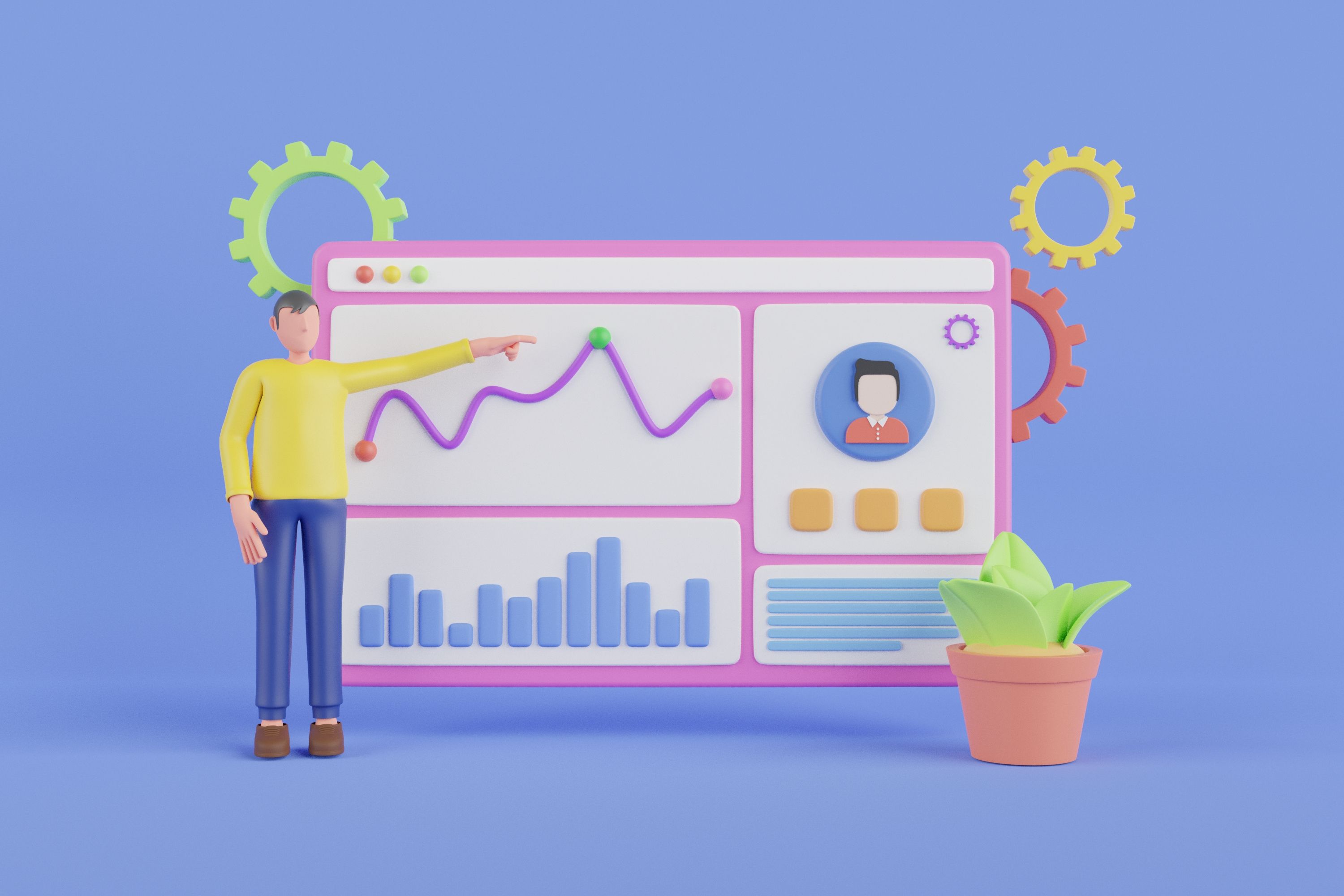 3D Mitarbeiterbewertung, Bewertungsformular und -bericht, Leistungsbeurteilungskonzept.3d Darstellung der Mitarbeiterleistung 3D-Rendering.