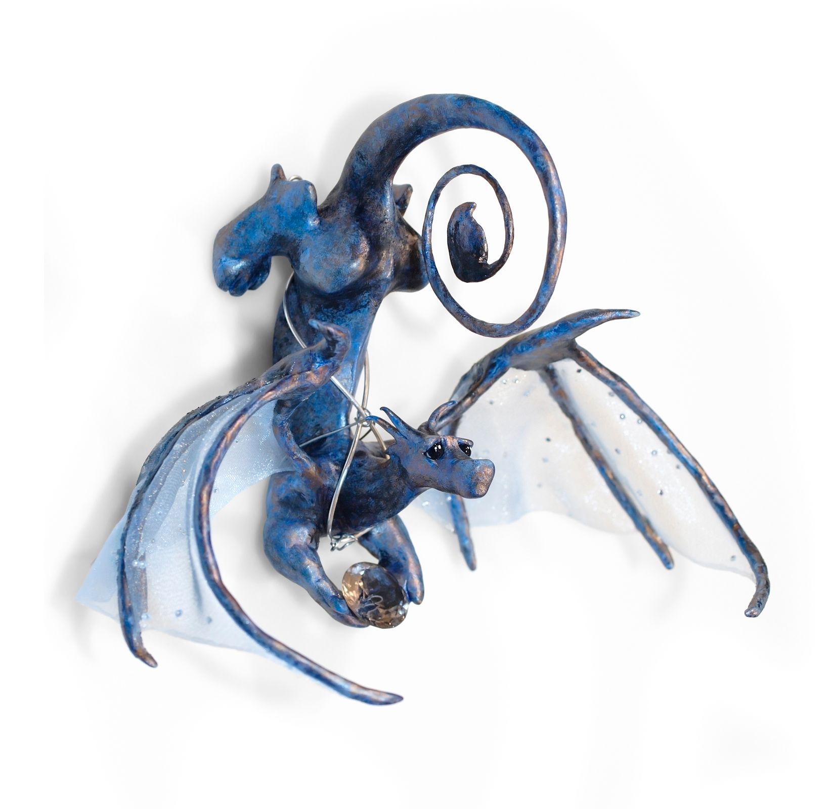 Blue Dragon Sculpture