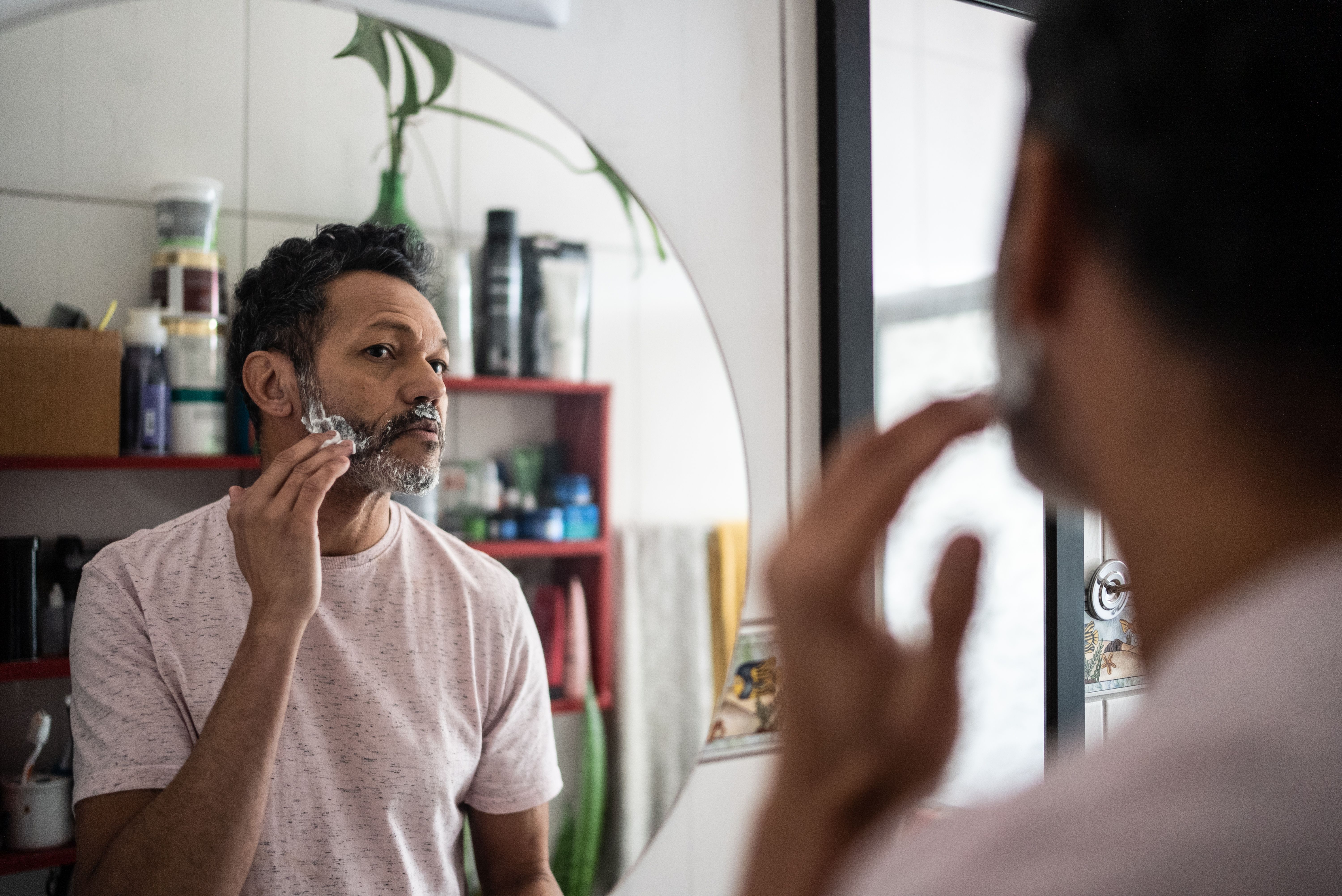 men shaving