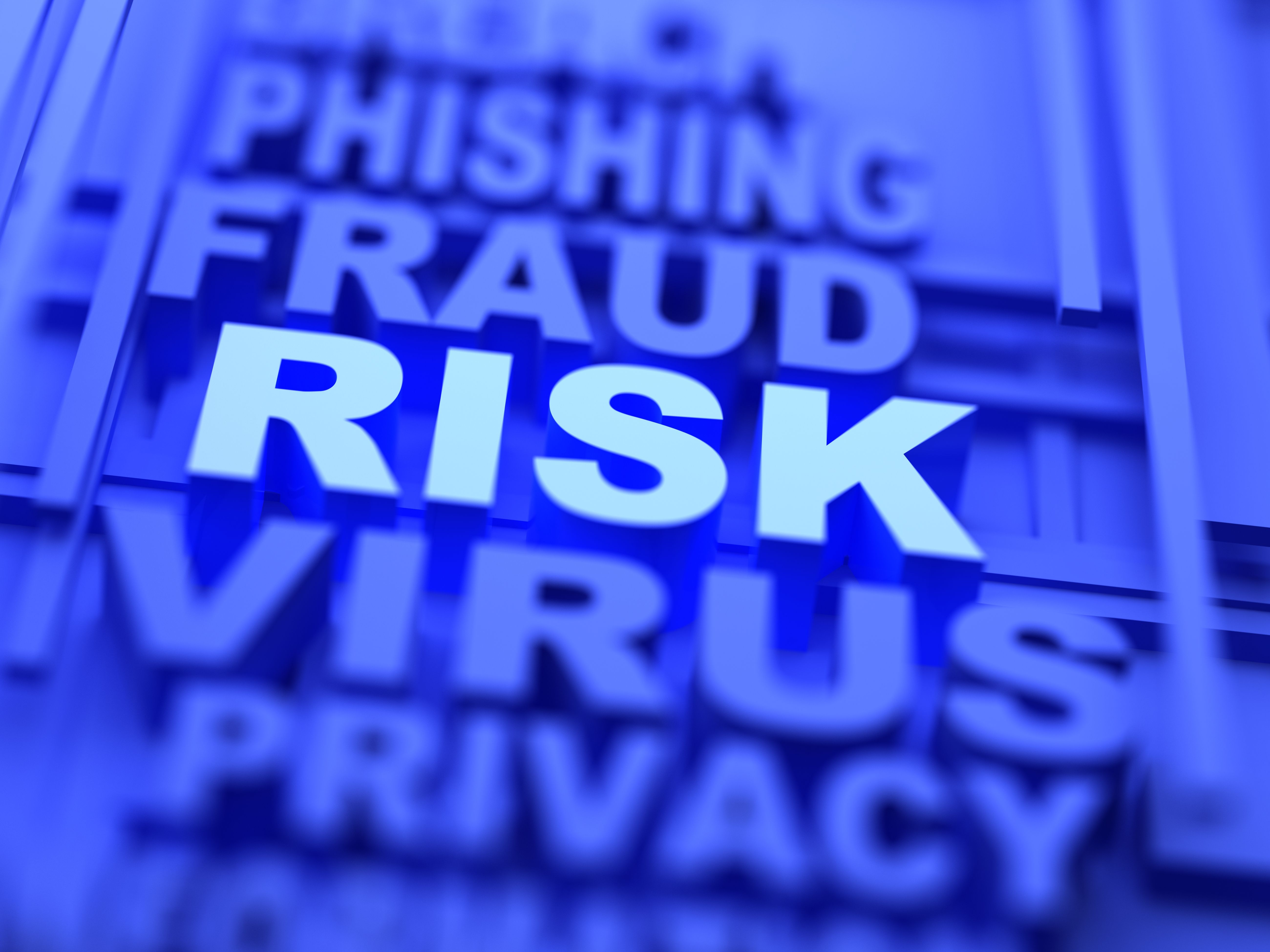 A list in purple of types of identity theft risk