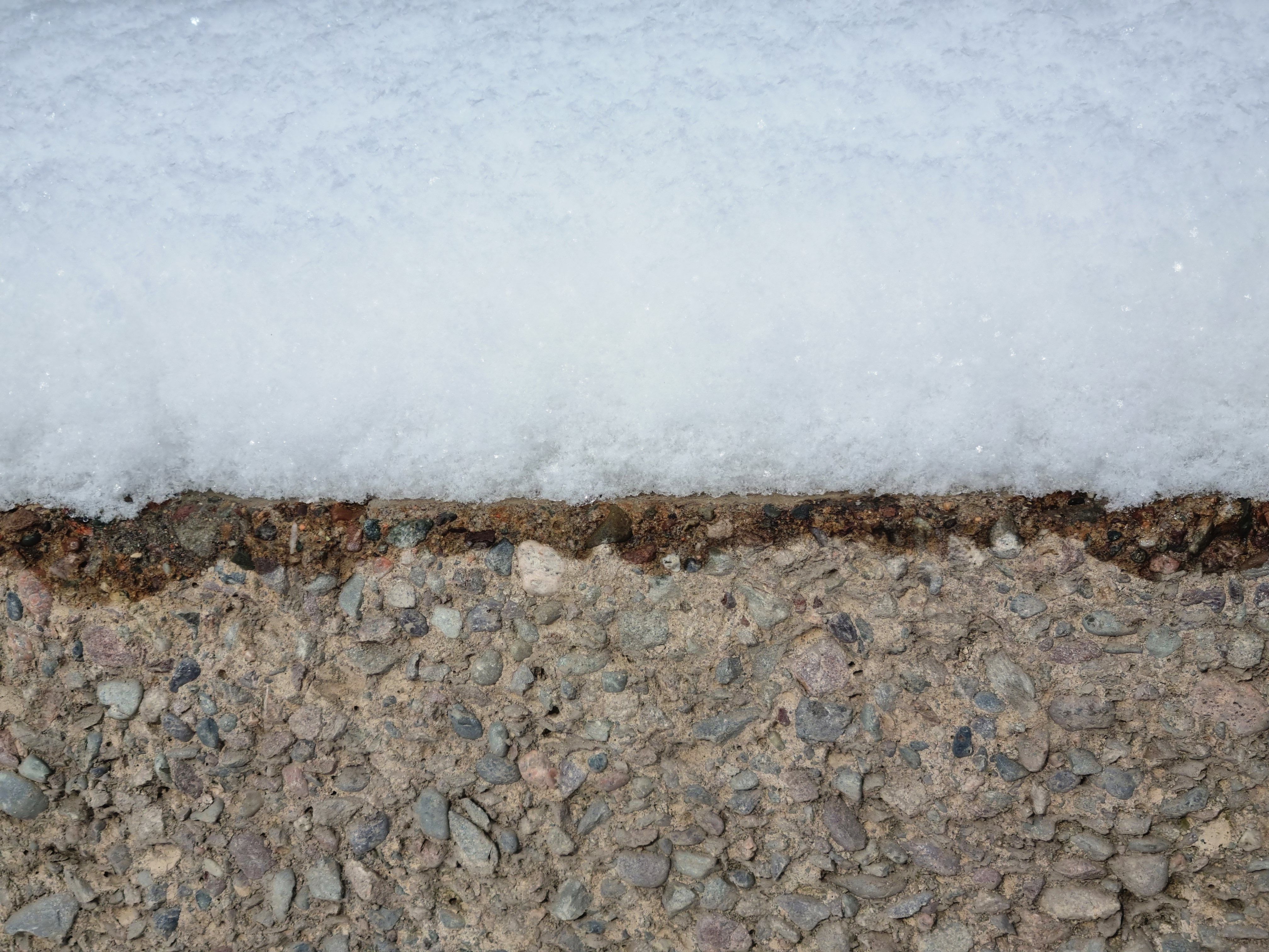 snow covered concrete