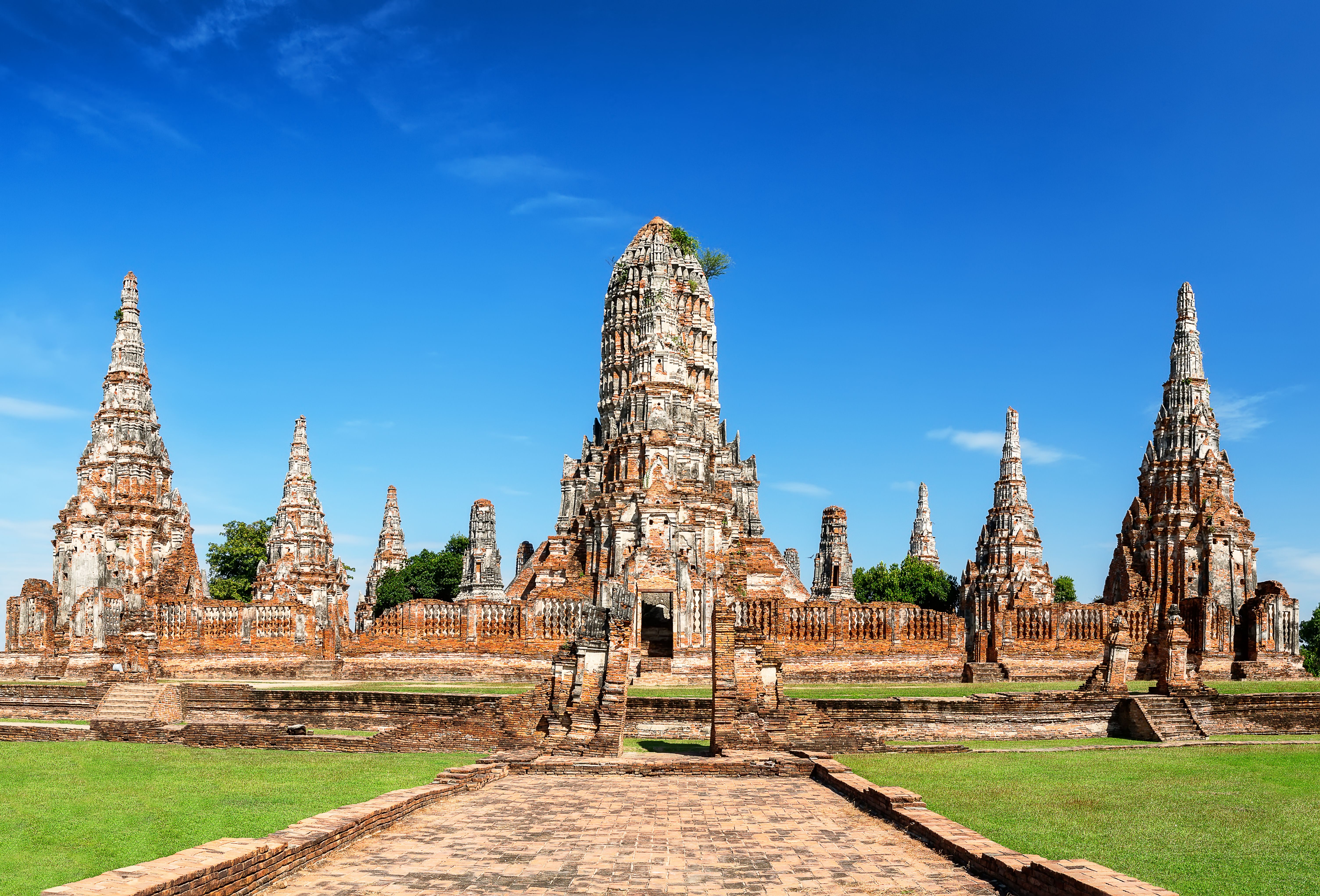 Pagoda at Wat Chaiwatthanaram temple is one of the famous temple in Ayutthaya, Thailand. Pagoda at Wat Chaiwatthanaram temple is one of the famous temple in Ayutthaya, Thailand.