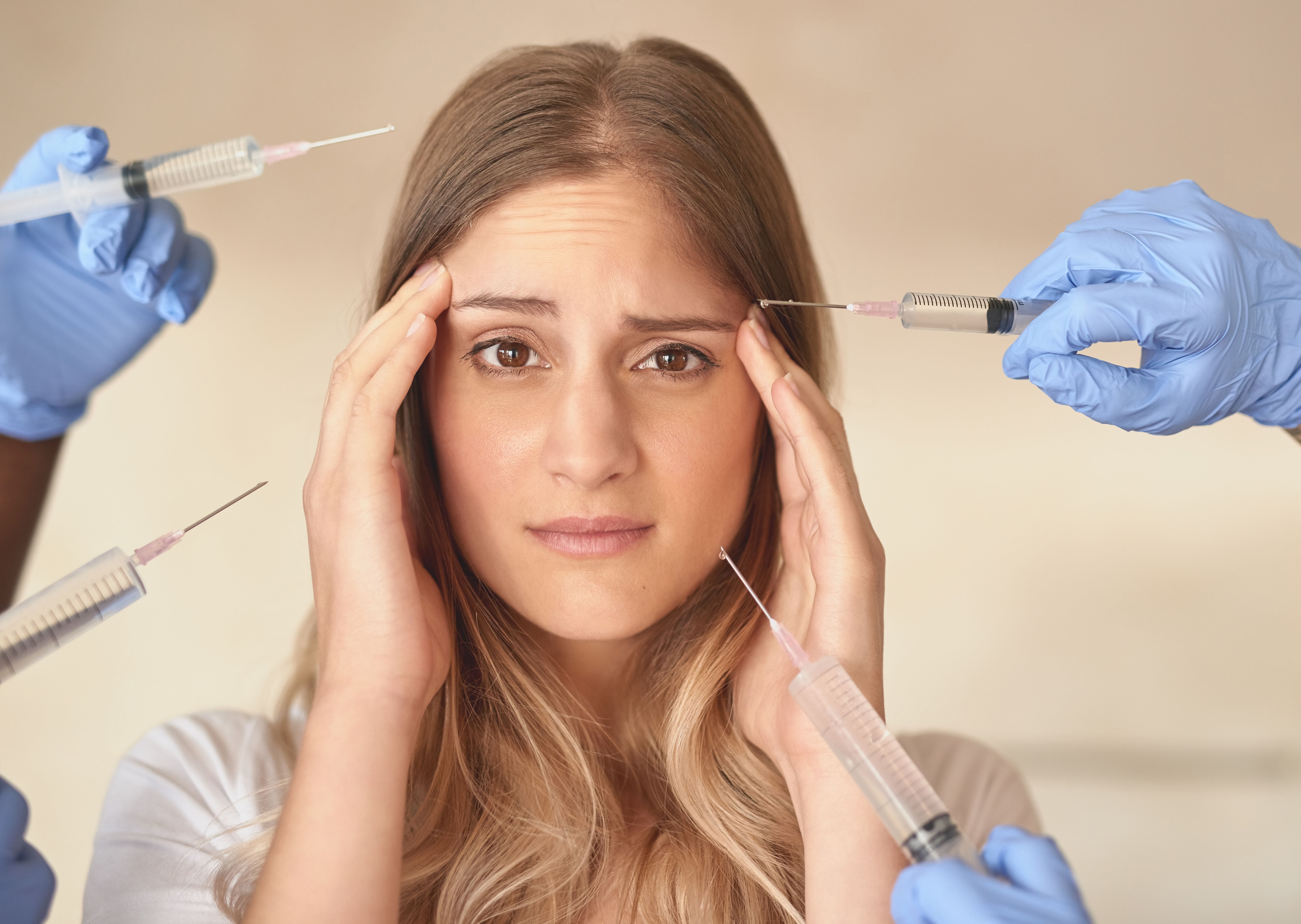 young woman botox