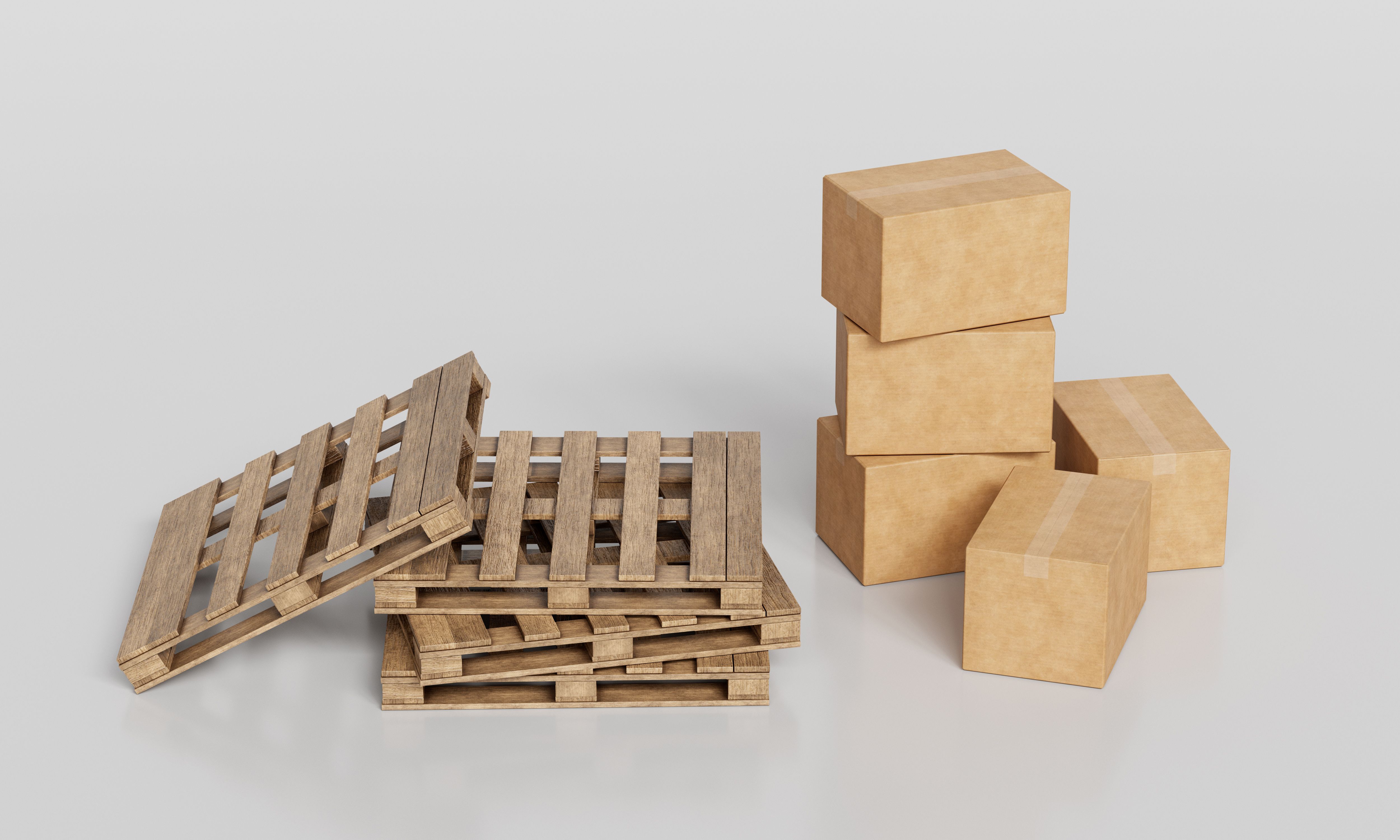 wooden pallets warehouse