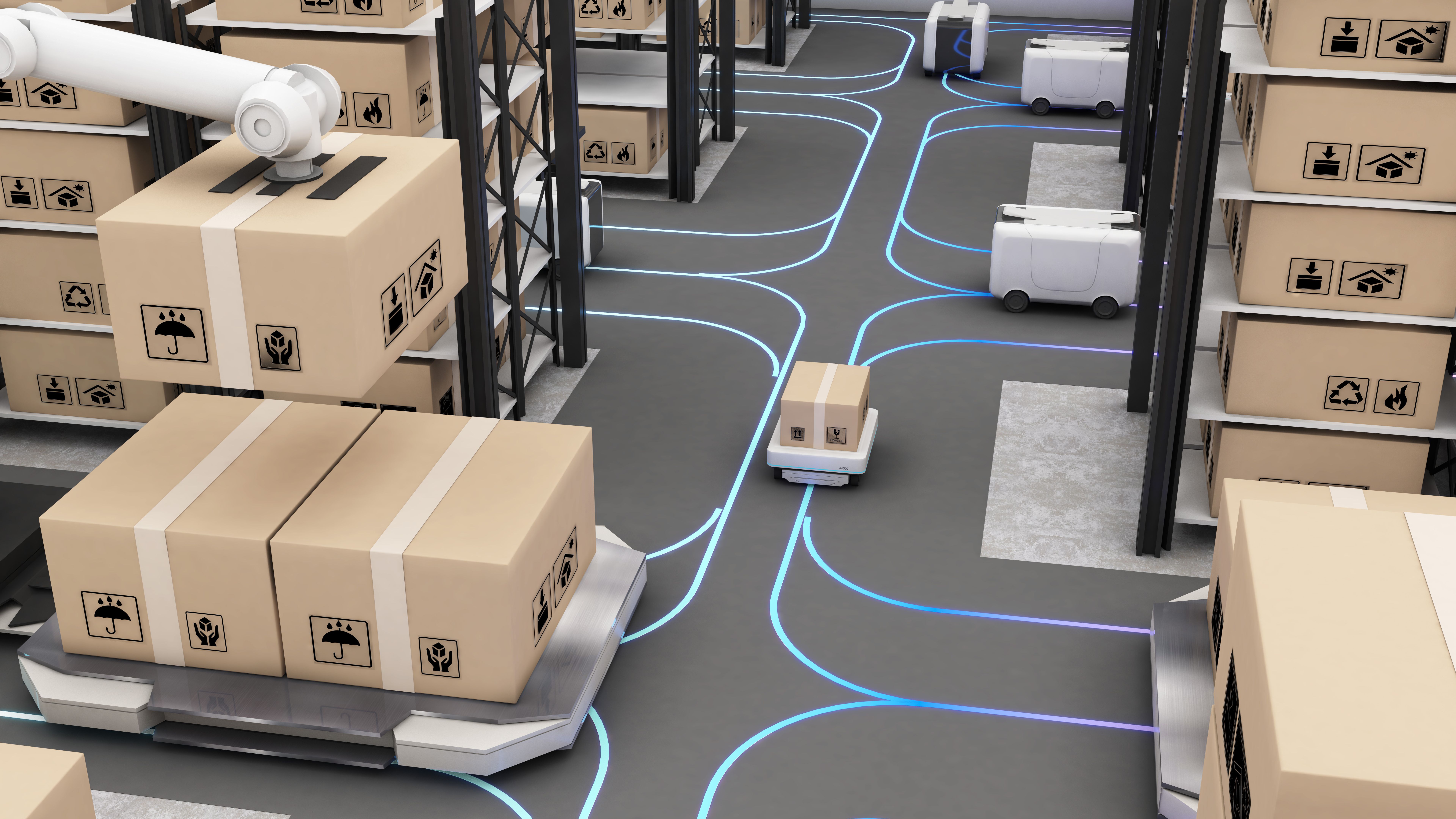 robots handling materials