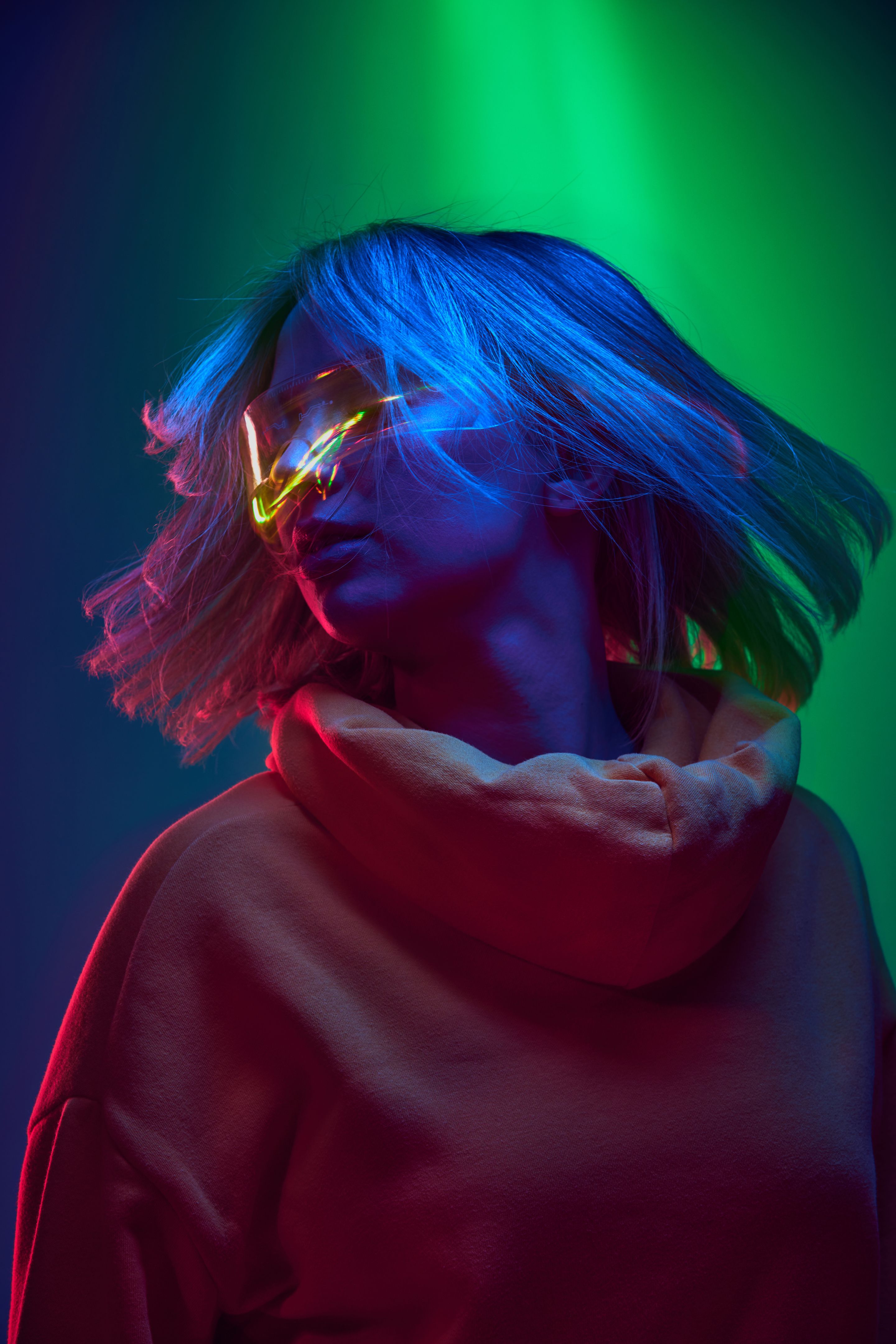 cyberpunk makeup hair