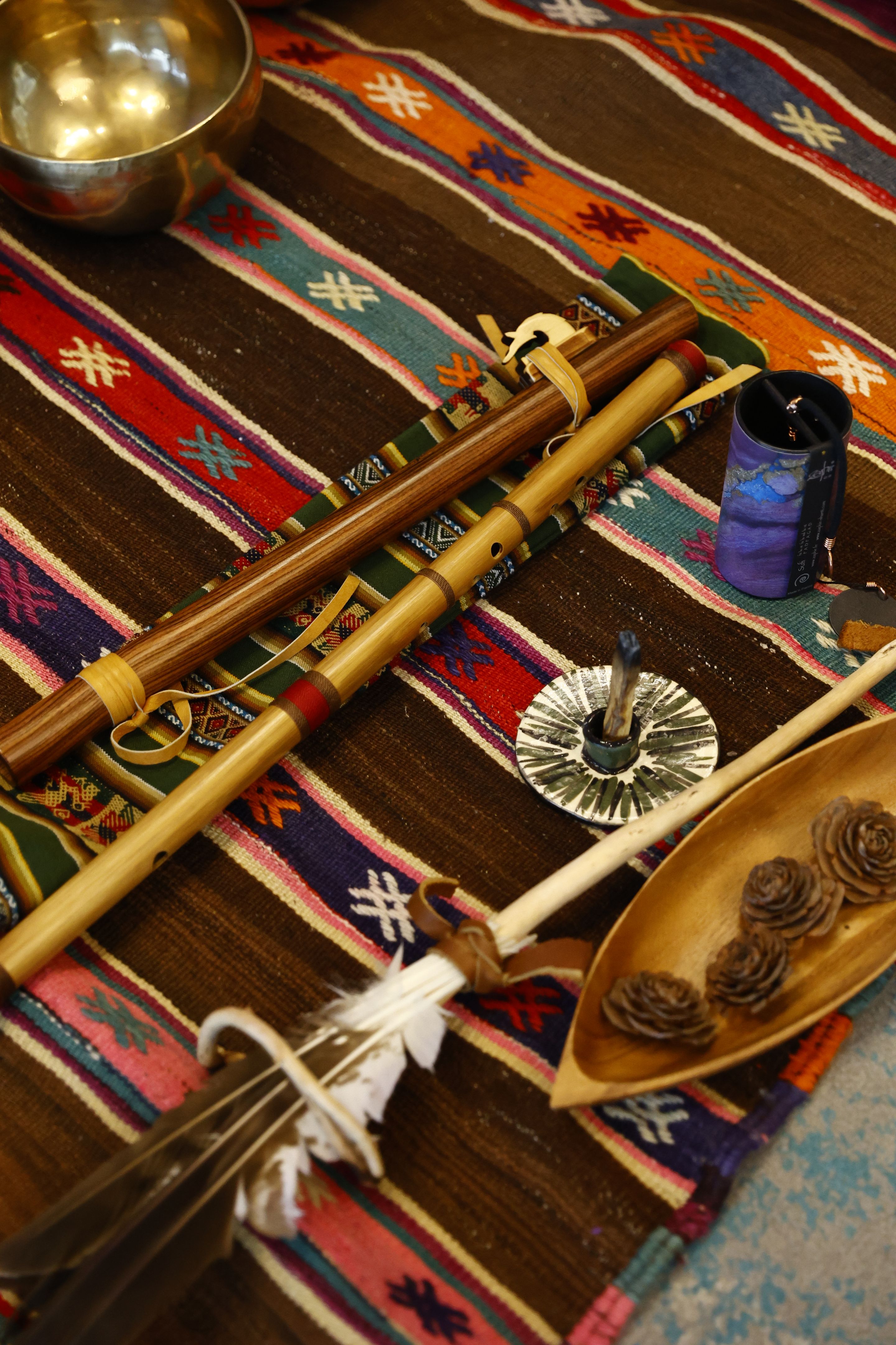 Sound Healing Instruments – Deep Gong Meditation Stock Photo
