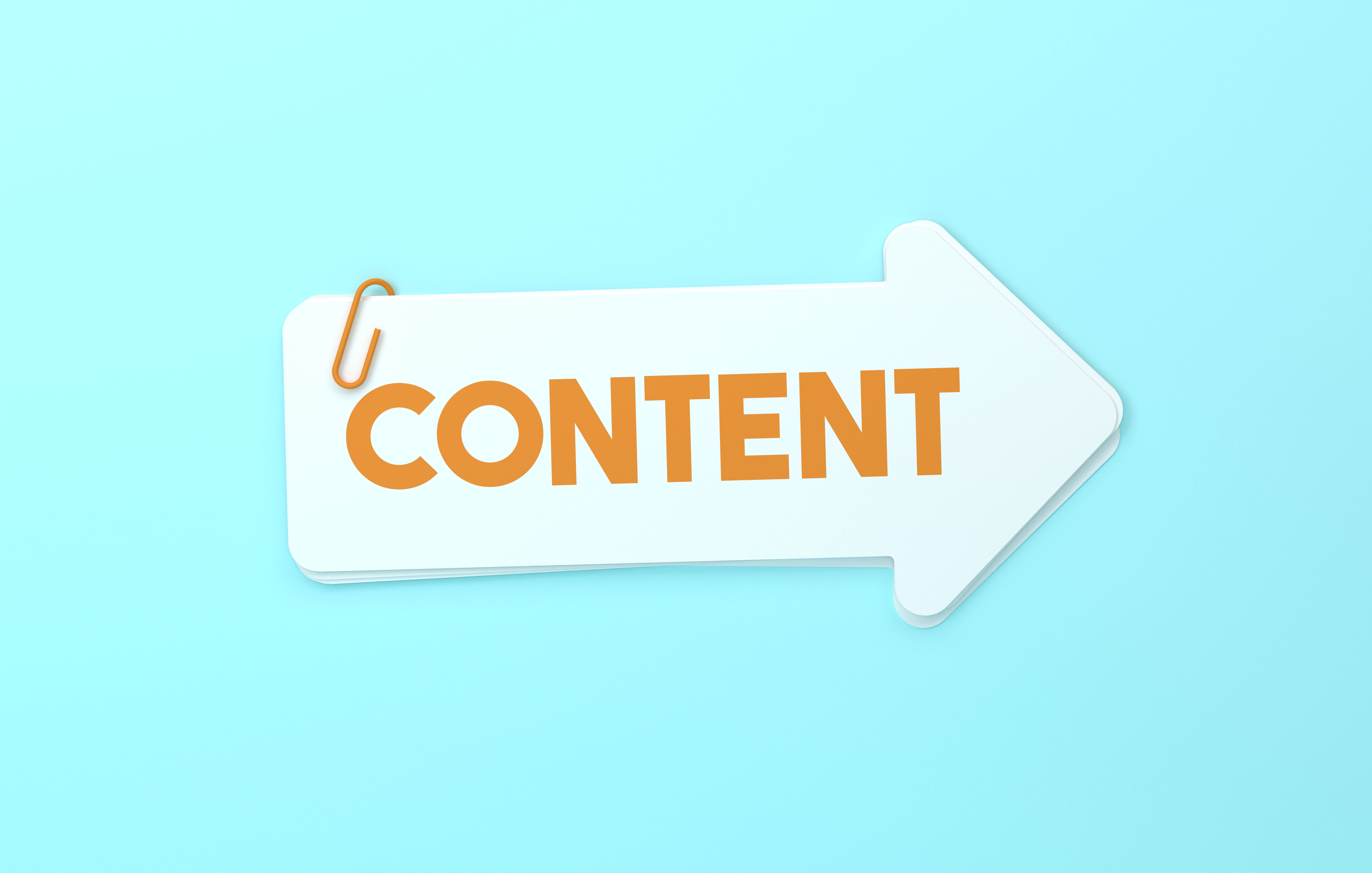 Content Written Arrow Shaped Sticky Notes On Blue Background Content Written Arrow Shaped Sticky Notes On Blue Background