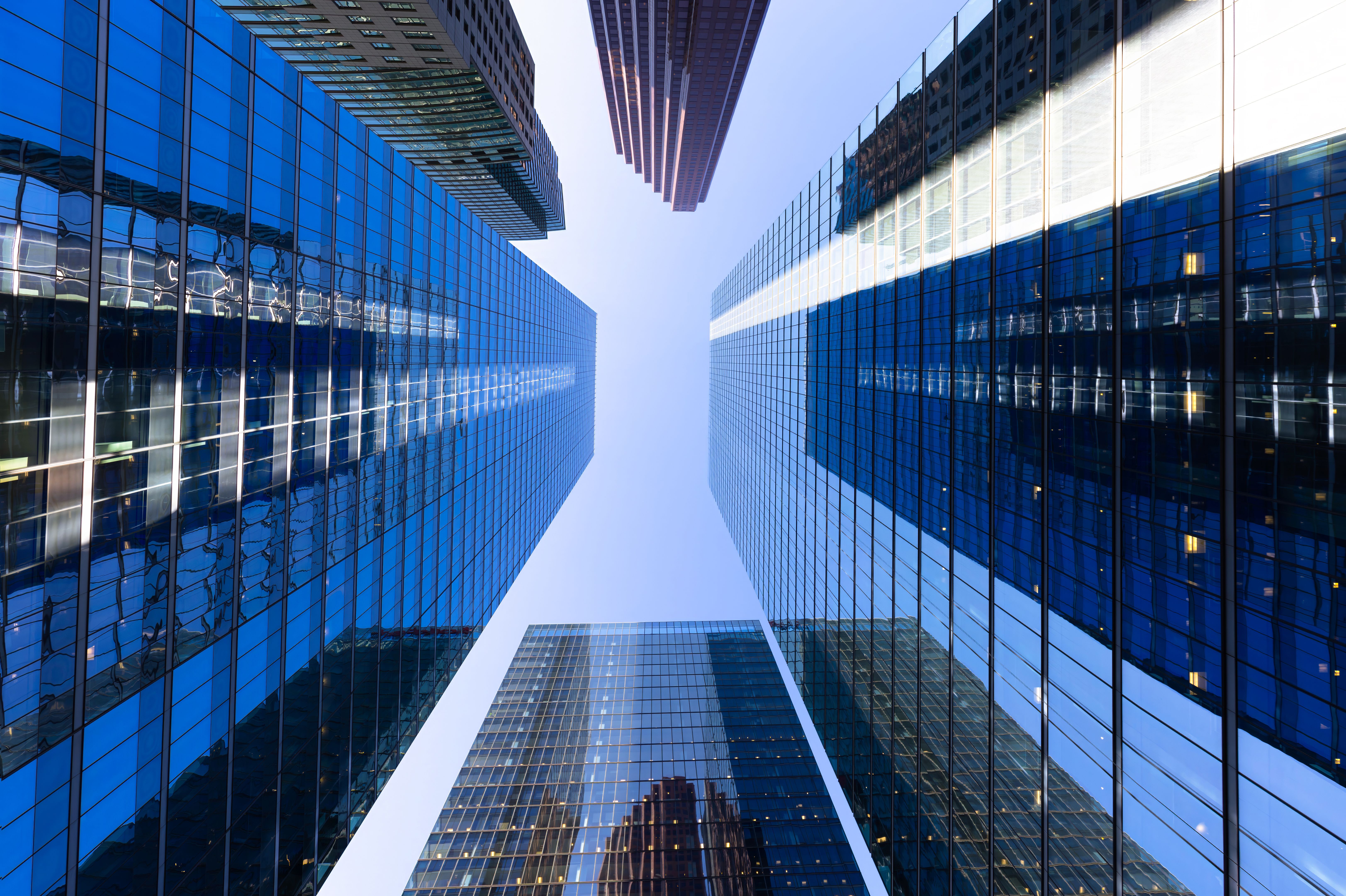 Toronto financial district skyline panorama with luxury condos and financial offices