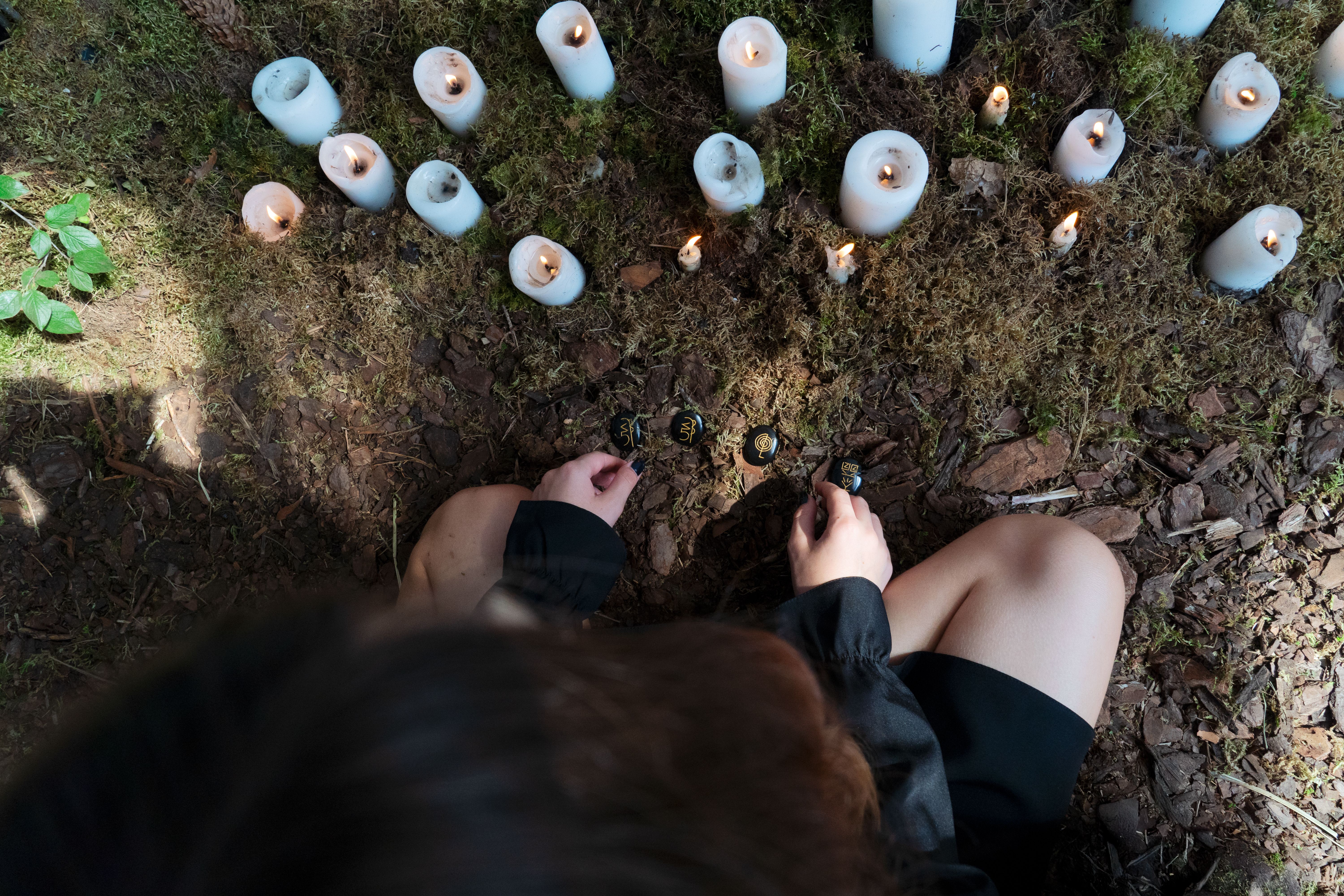 An Enchanting Forest Ritual that incorporates Candles, Crystals, and various elements of natures magic An Enchanting Forest Ritual that incorporates Candles, Crystals, and various elements of natures magic