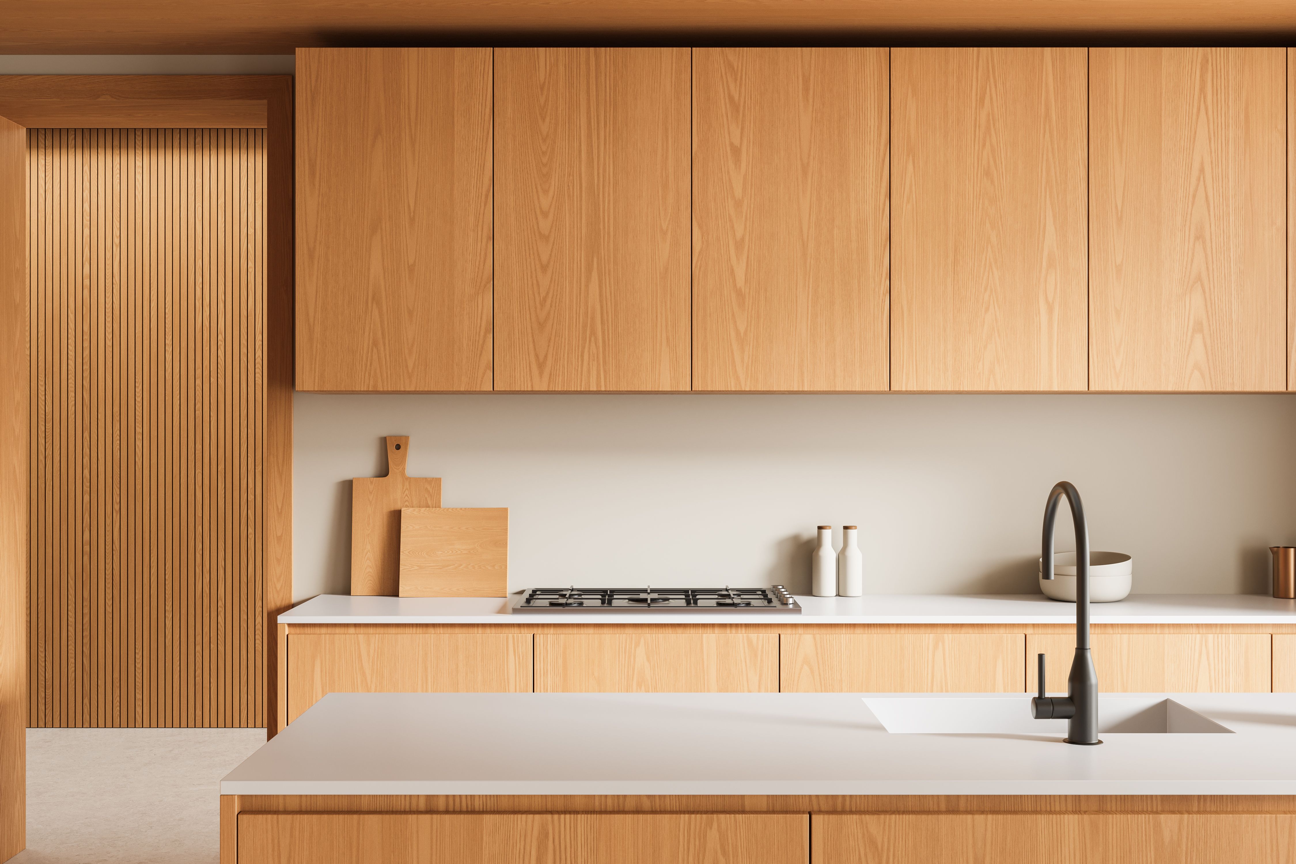 wood kitchen cabinets