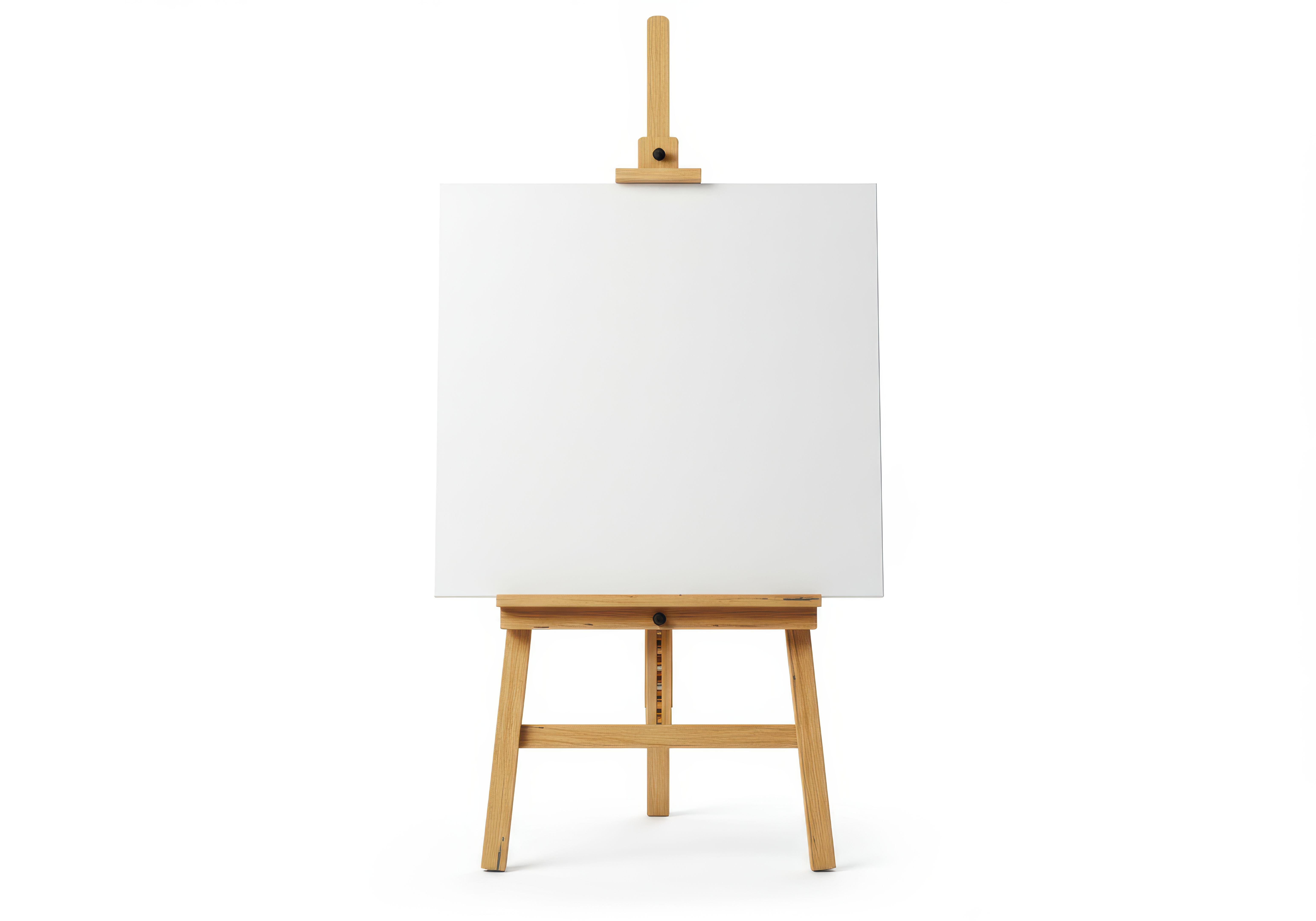 Blank Canvas on Wooden Easel