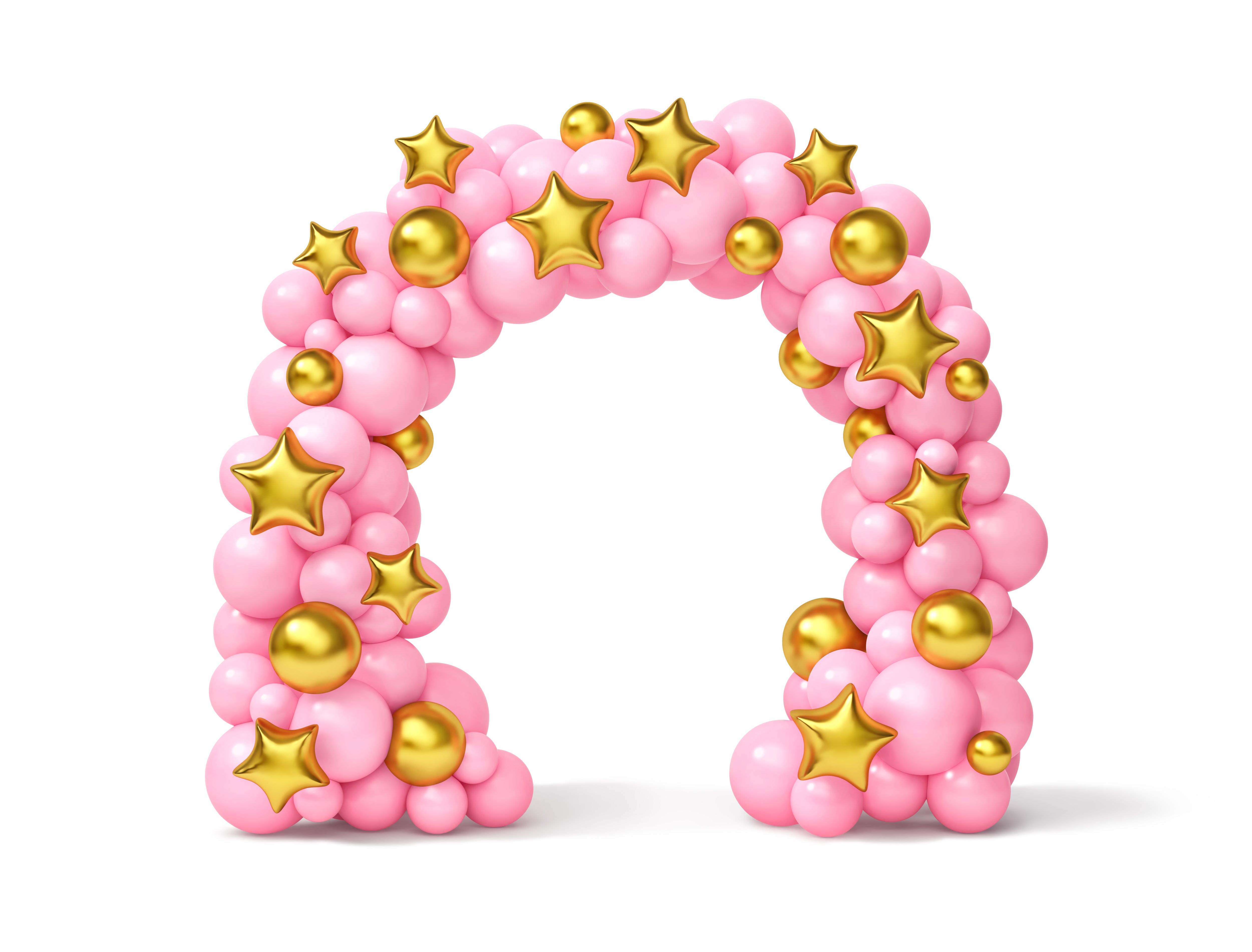 decorated balloon arch