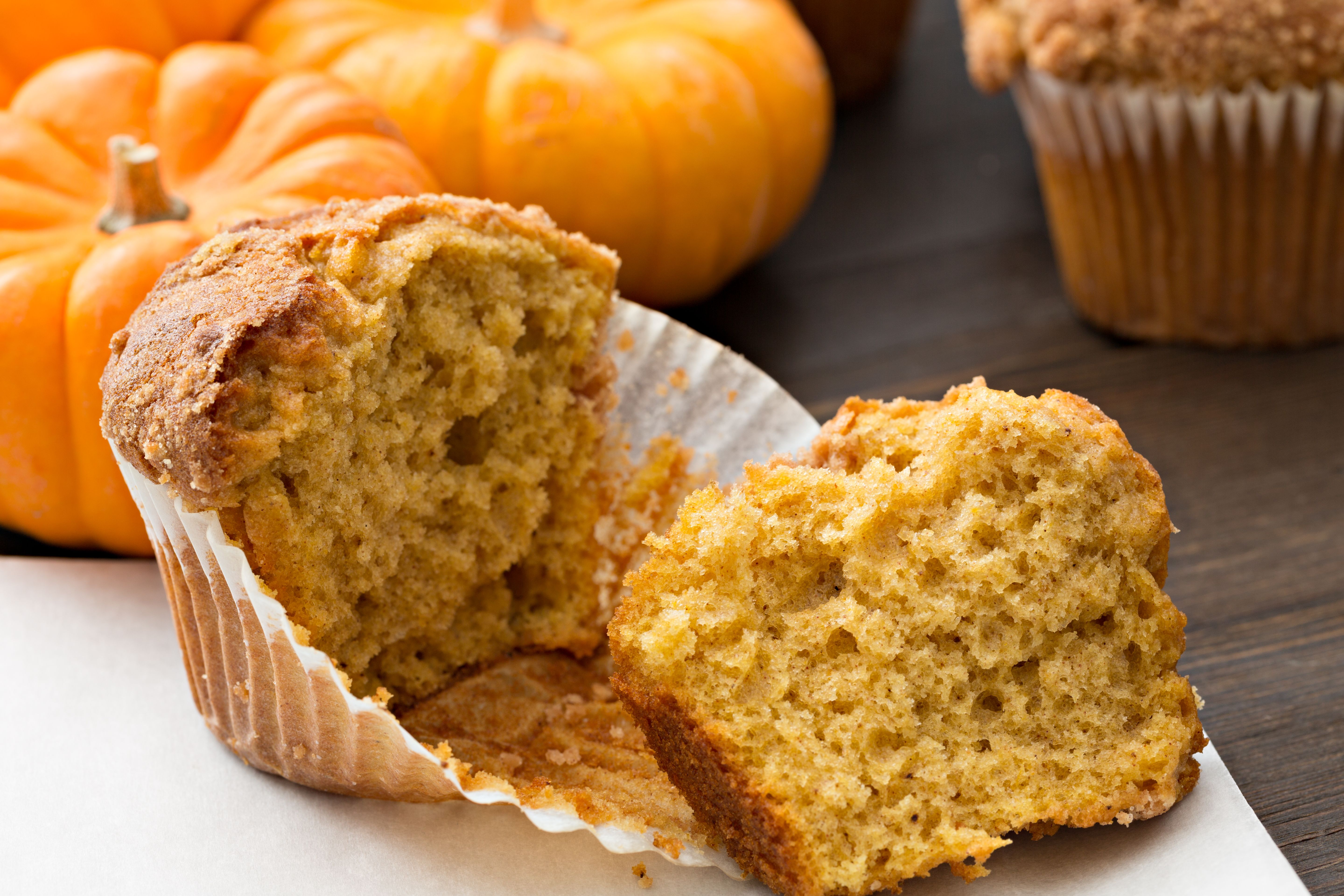Torn Open Pumpkin Muffin