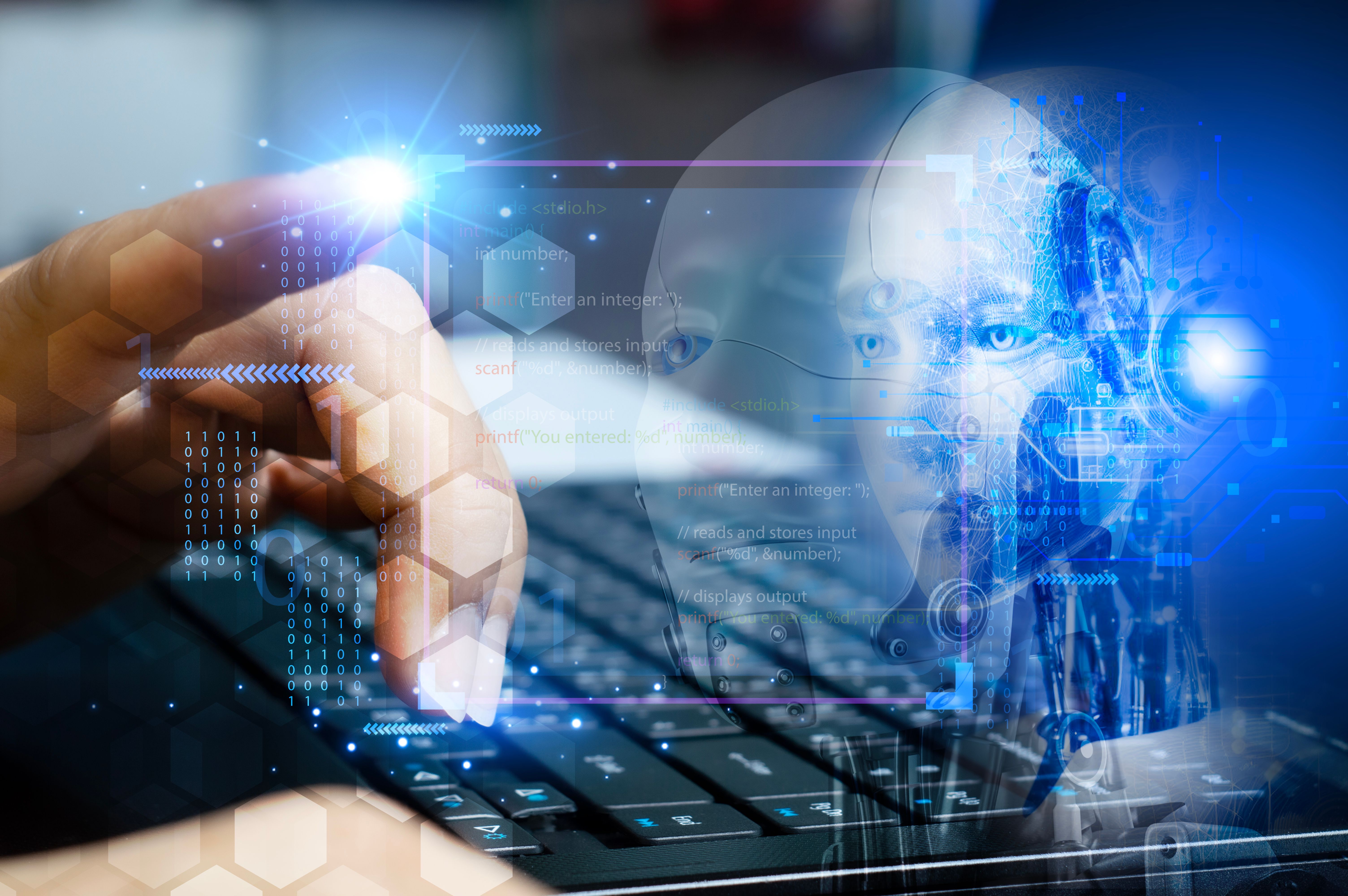 Ai tech, businessman show virtual graphic Global Internet connect Chatbot Chat with AI, Artificial Intelligence. using command prompt for generates something, Futuristic technology transformation. Ai tech, businessman show virtual graphic Global Internet connect Chatbot Chat with AI, Artificial Intelligence. using command prompt for generates something, Futuristic technology transformation.