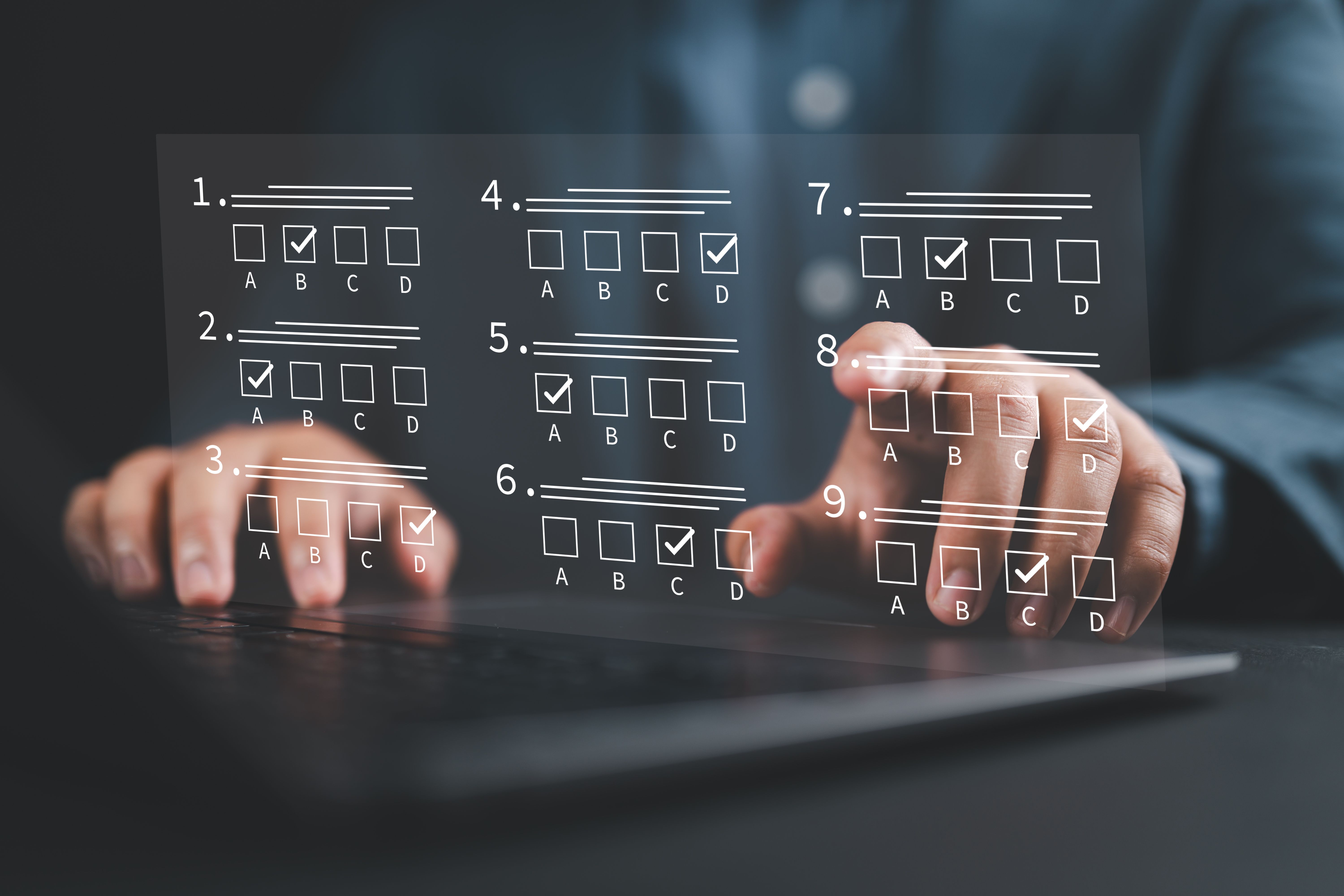 online quiz interface