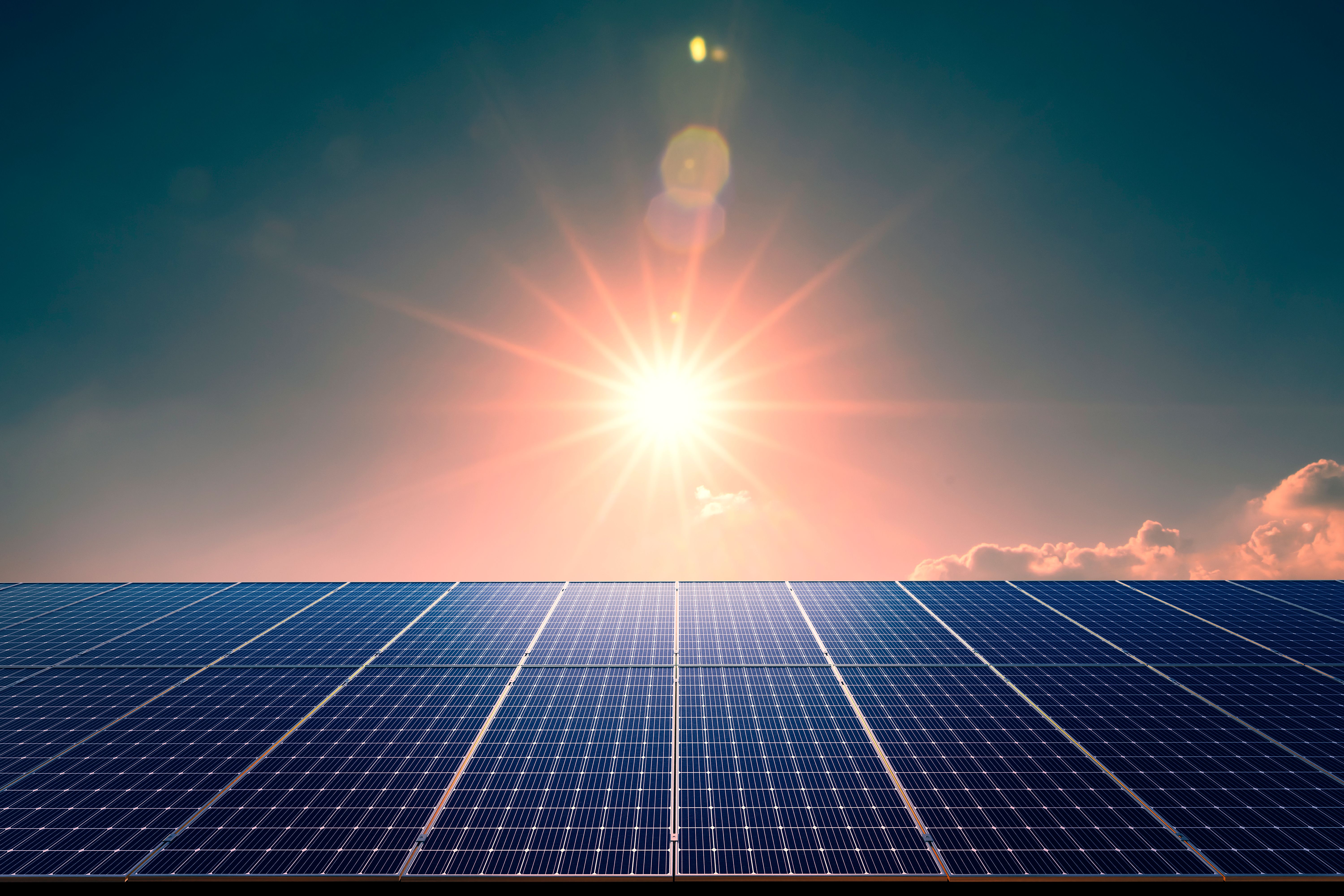 solar panels sun