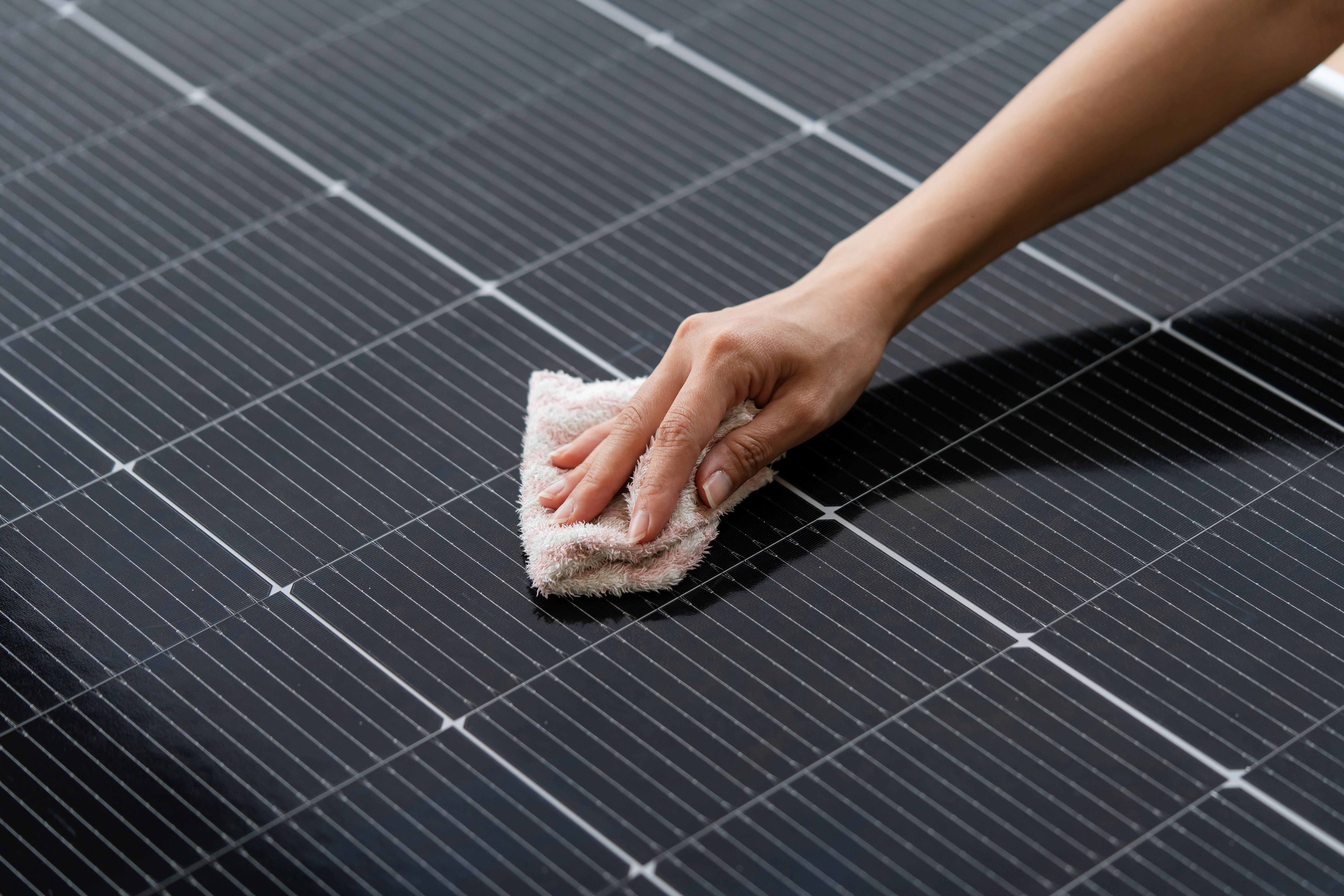 cleaning solar panels