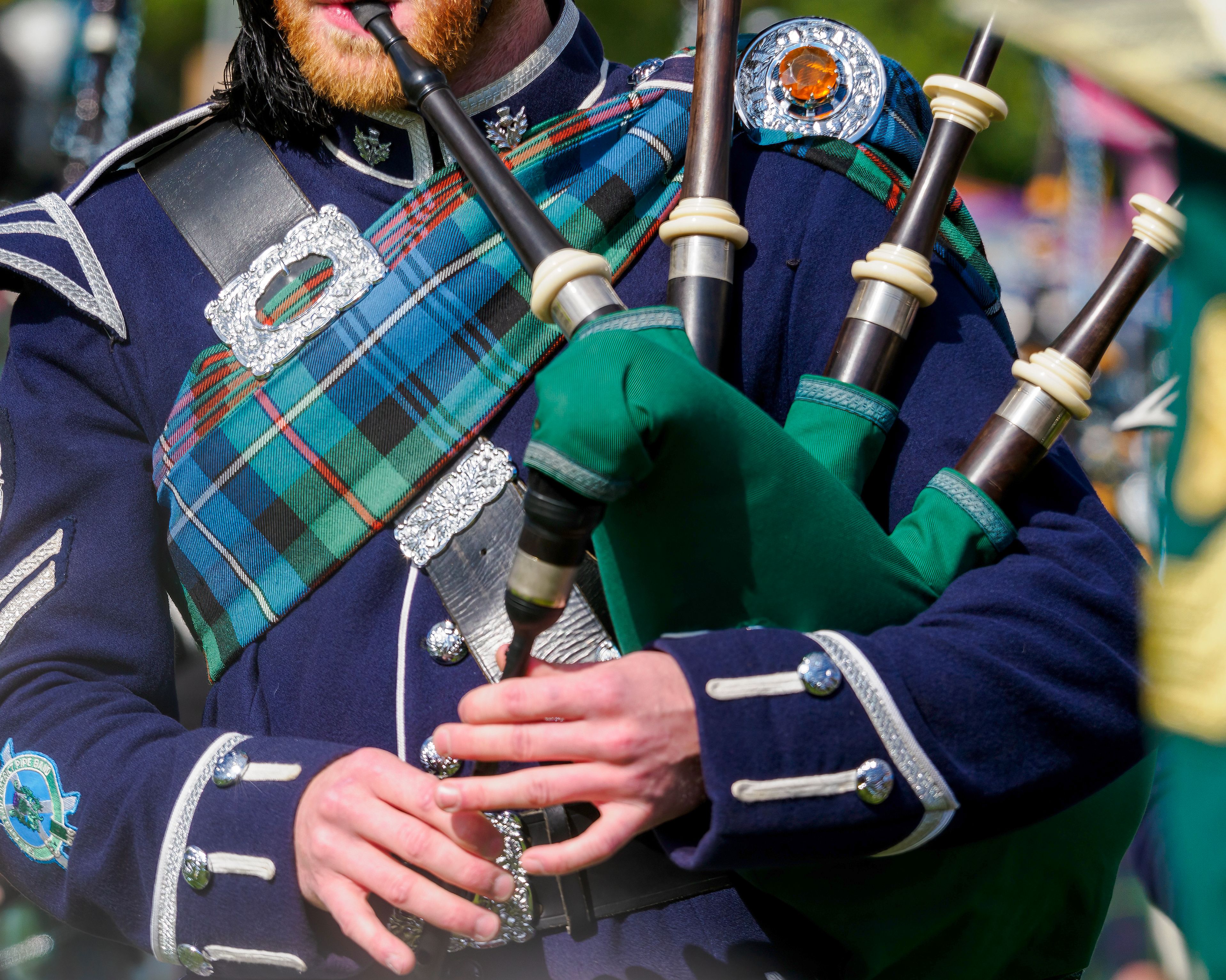 Piper Wearing Traditional Scottish Dress Piper Wearing Traditional Scottish Dress