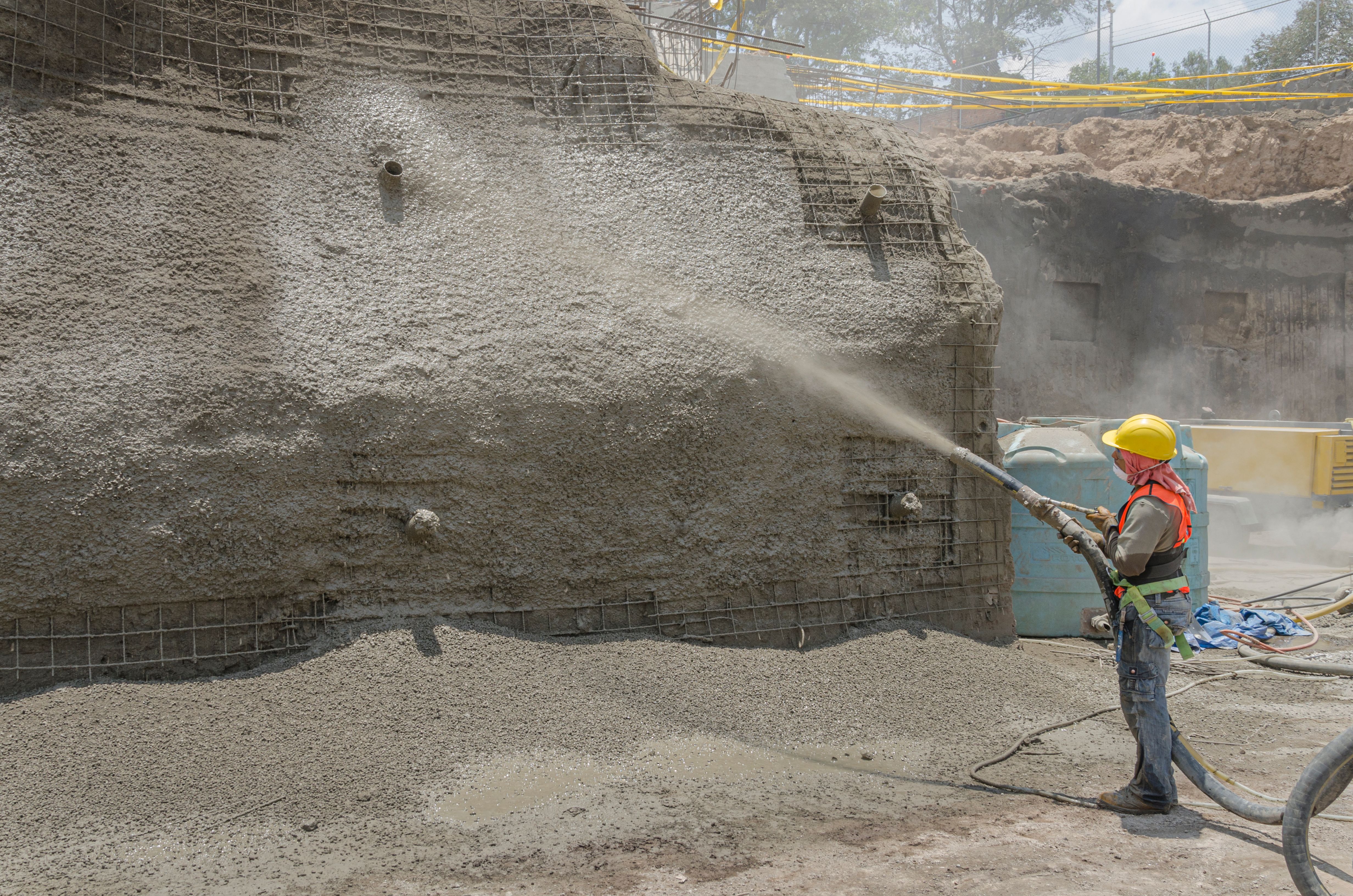 concrete spraying