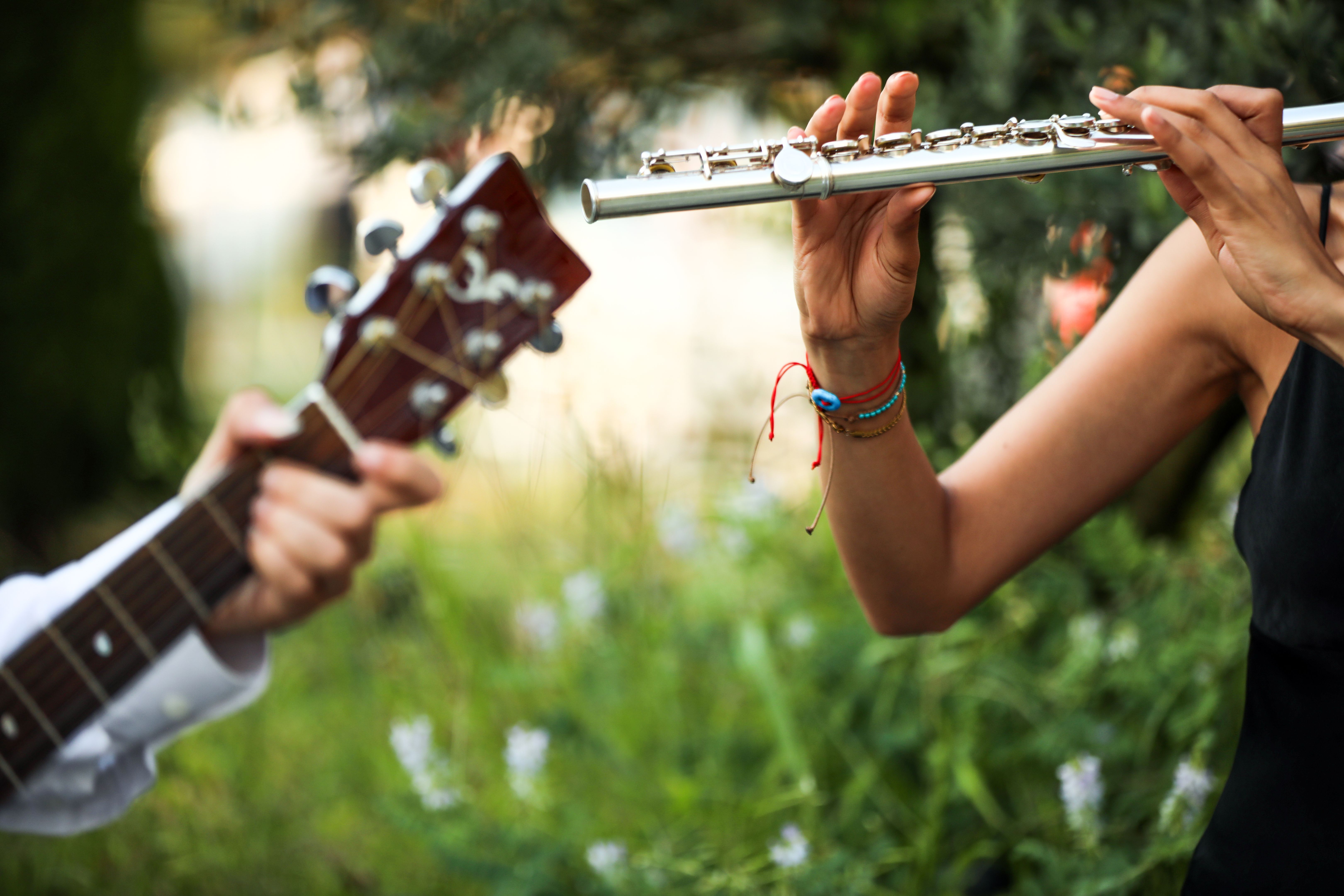 musicians playing outdoors