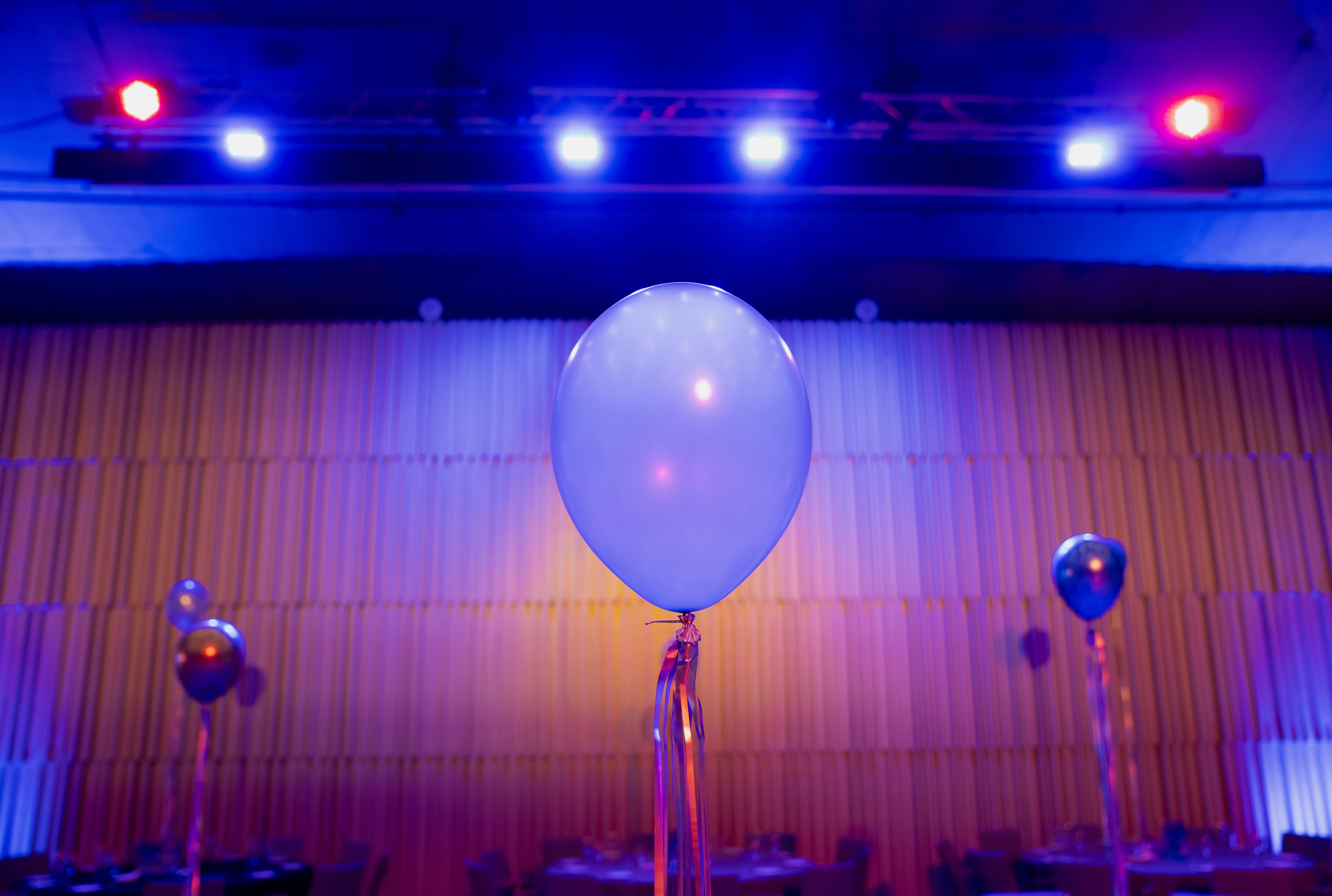 modern venue balloons