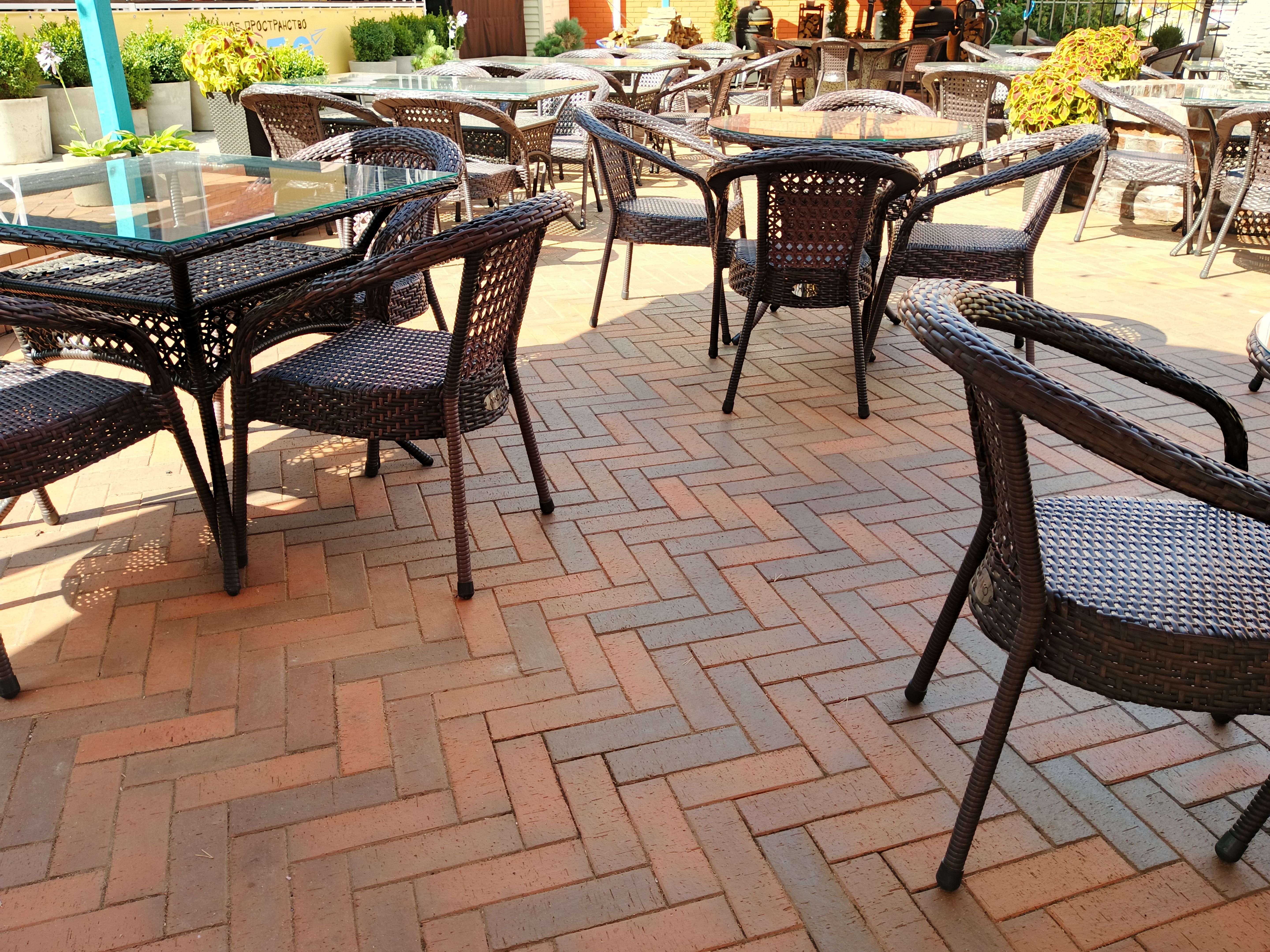 outdoor patio brick