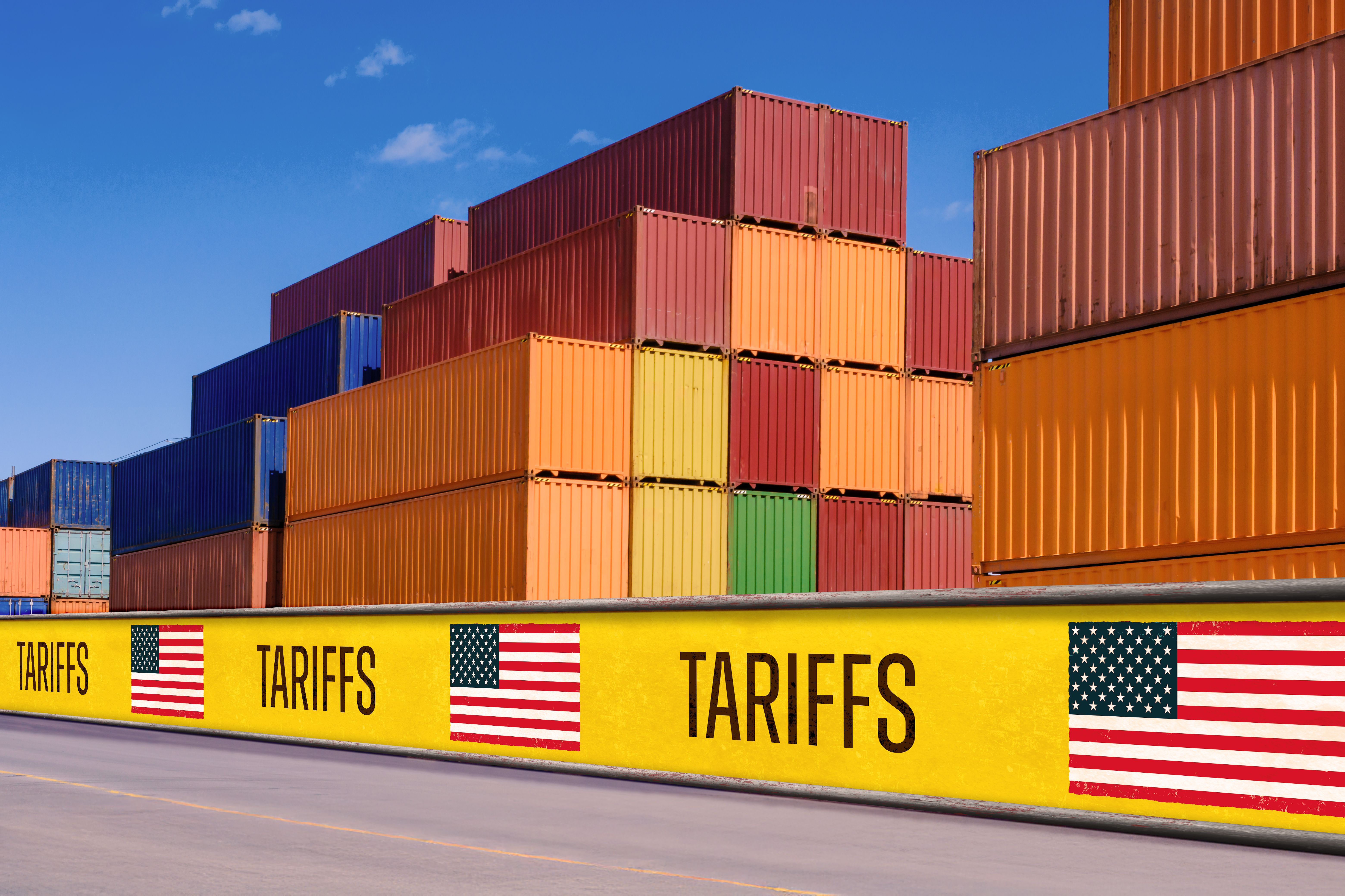 Shipping Containers with US Tariff Barriers Shipping Containers with US Tariff Barriers