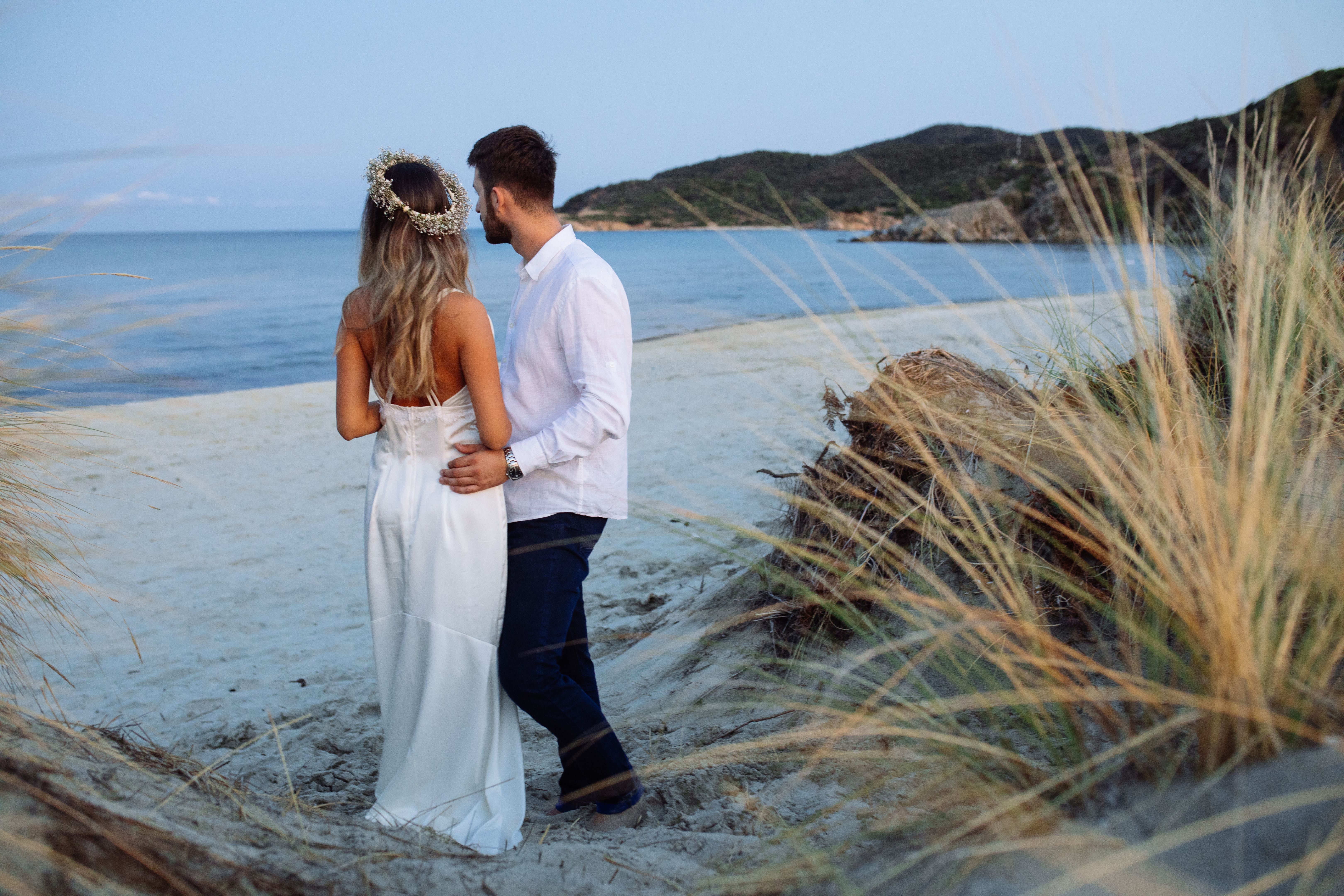 Young couple on the beach