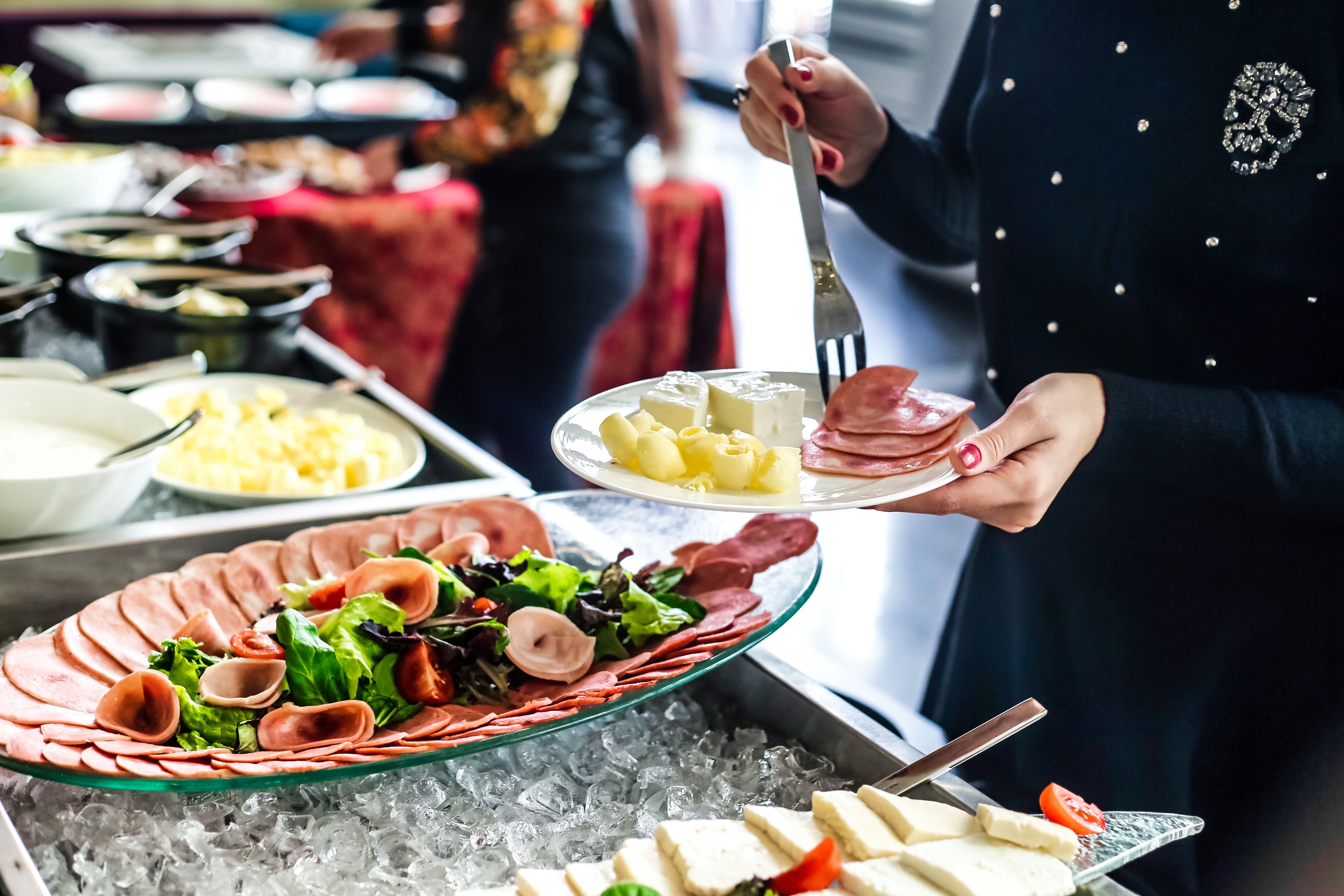 Assorted Food Spread on a Buffet Table Assorted Food Spread on a Buffet Table