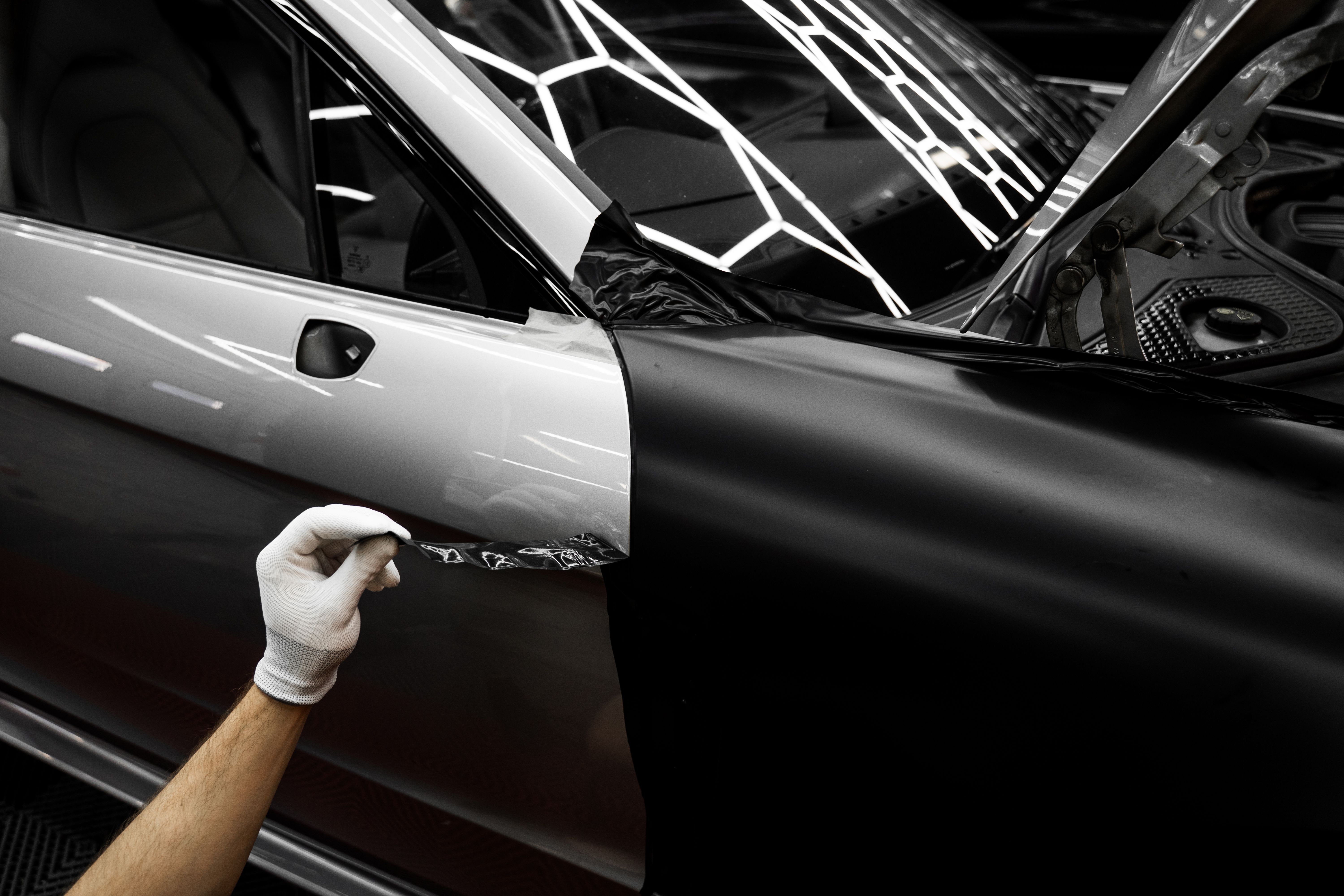 applying car paint