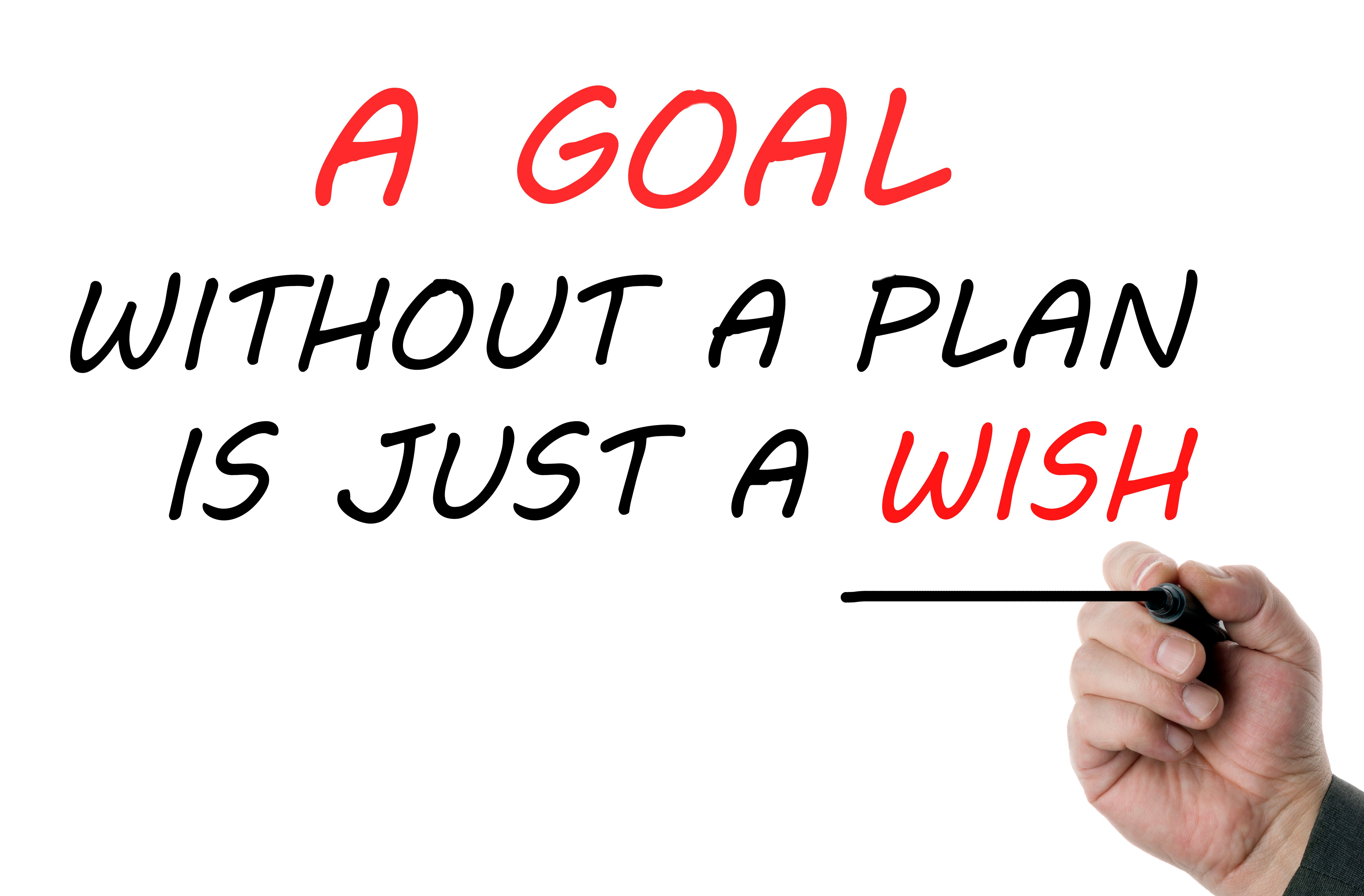 Goal without a plan is just a wish Goal without a plan is just a wish