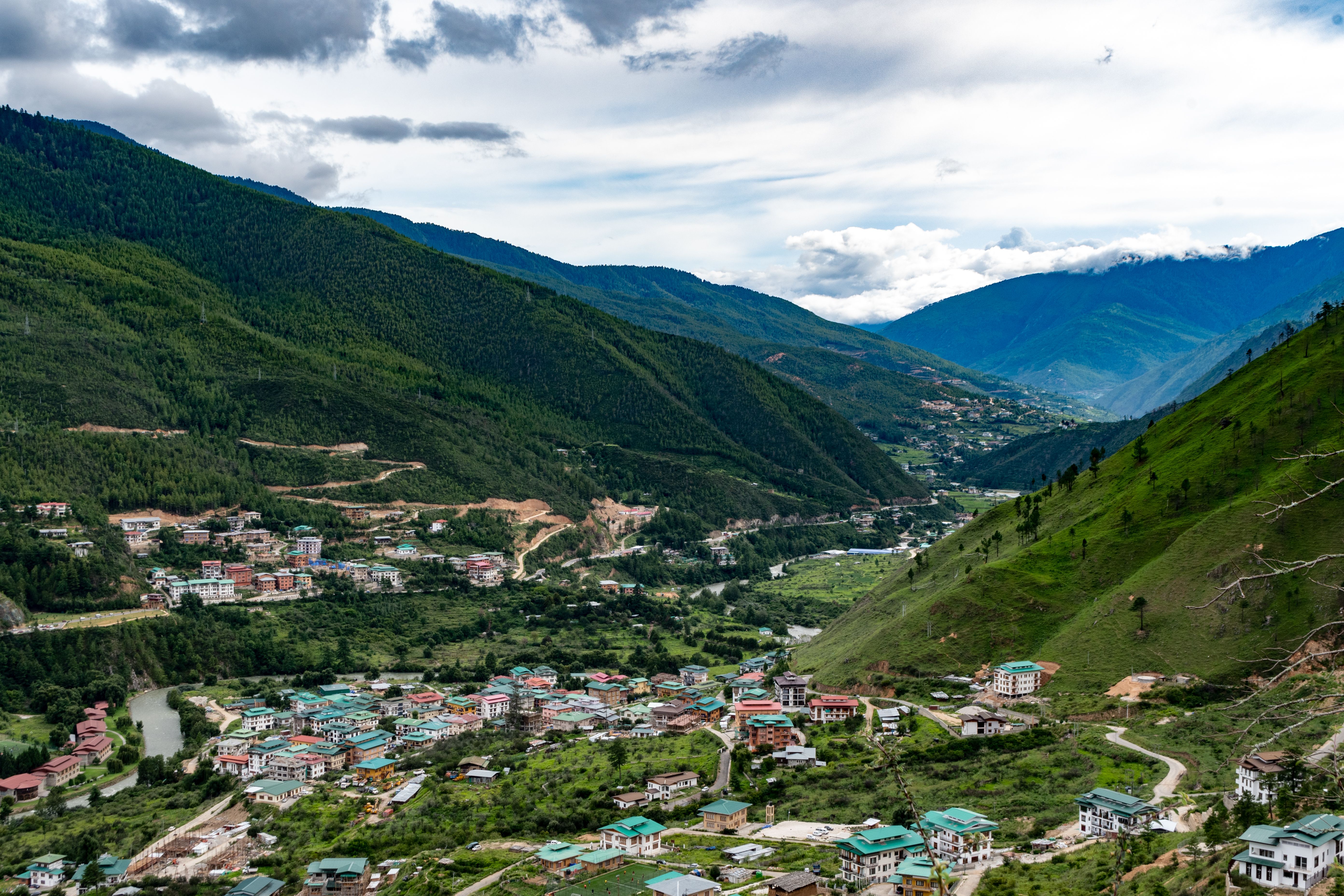 Southern part of capital city of Bhutan