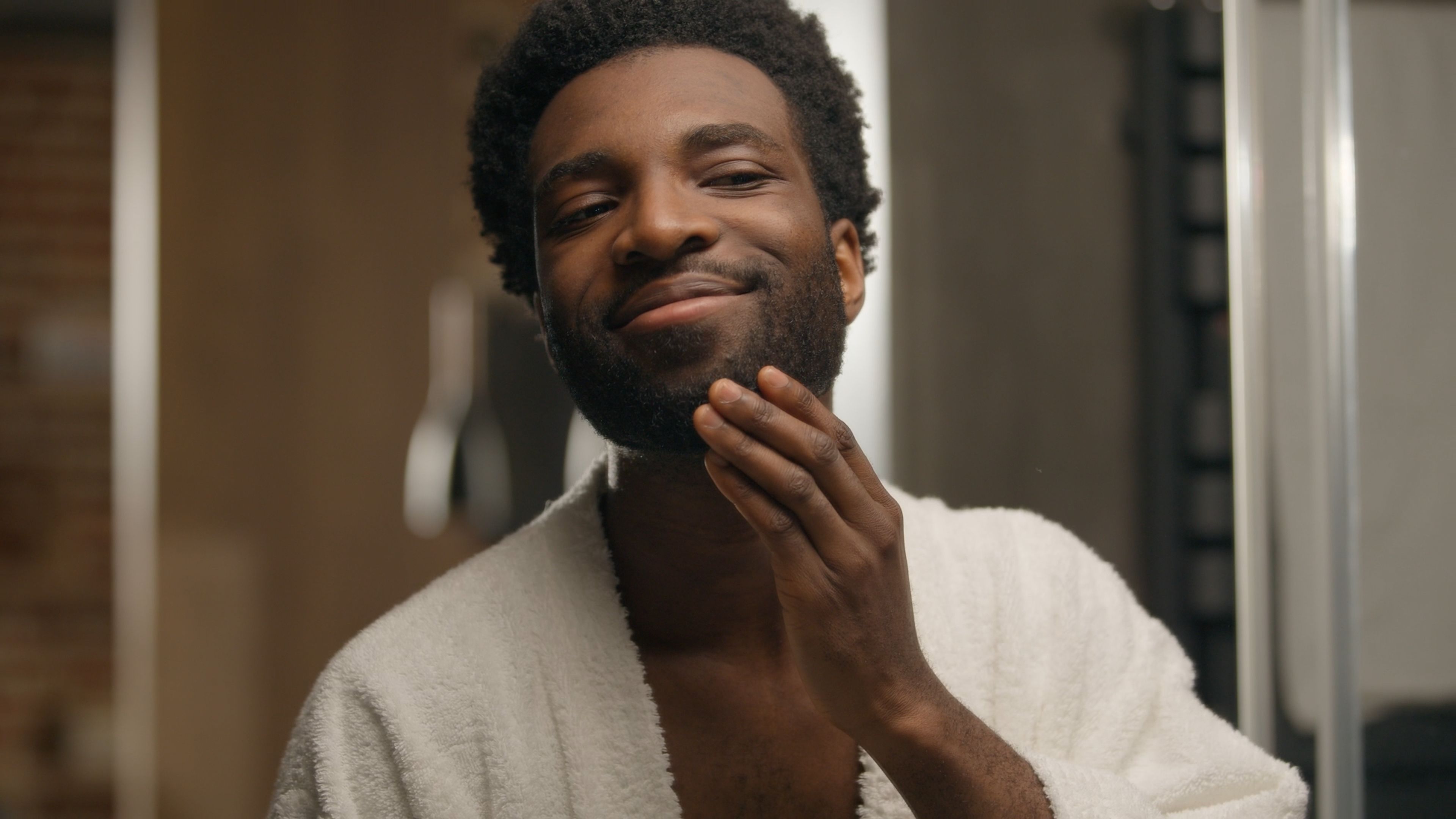 applying beard oil