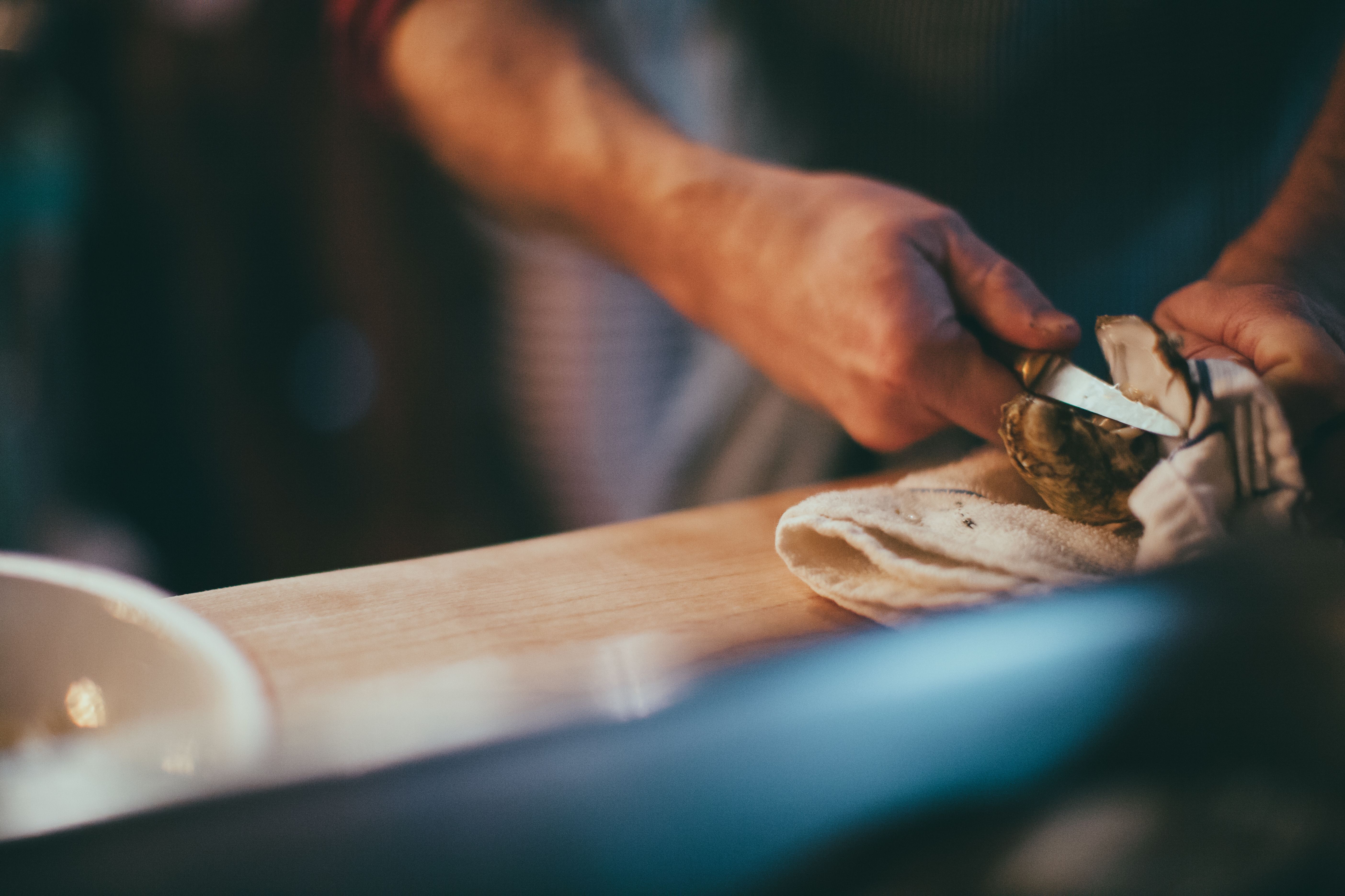 oyster shucking