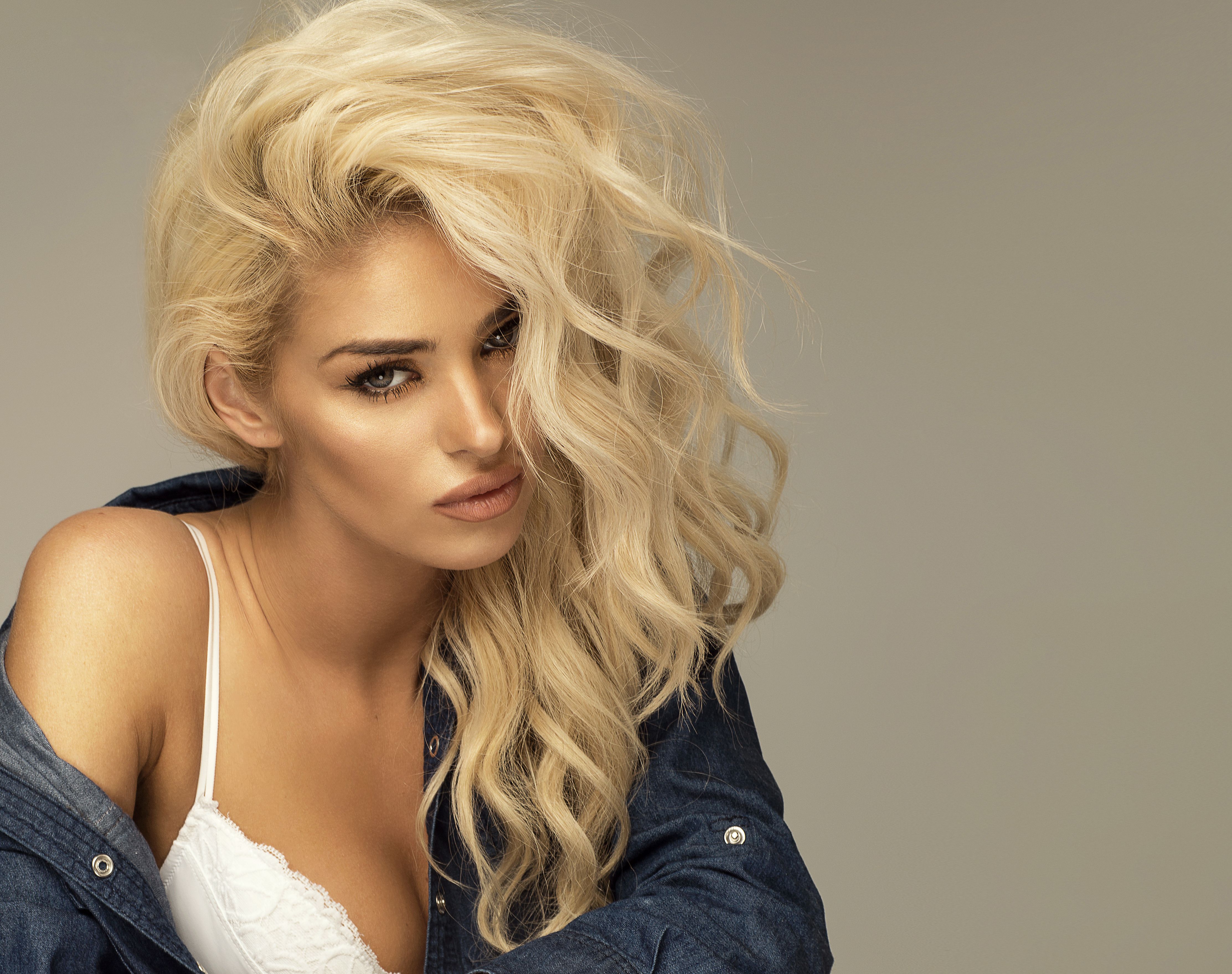 Portrait of blond beautiful woman