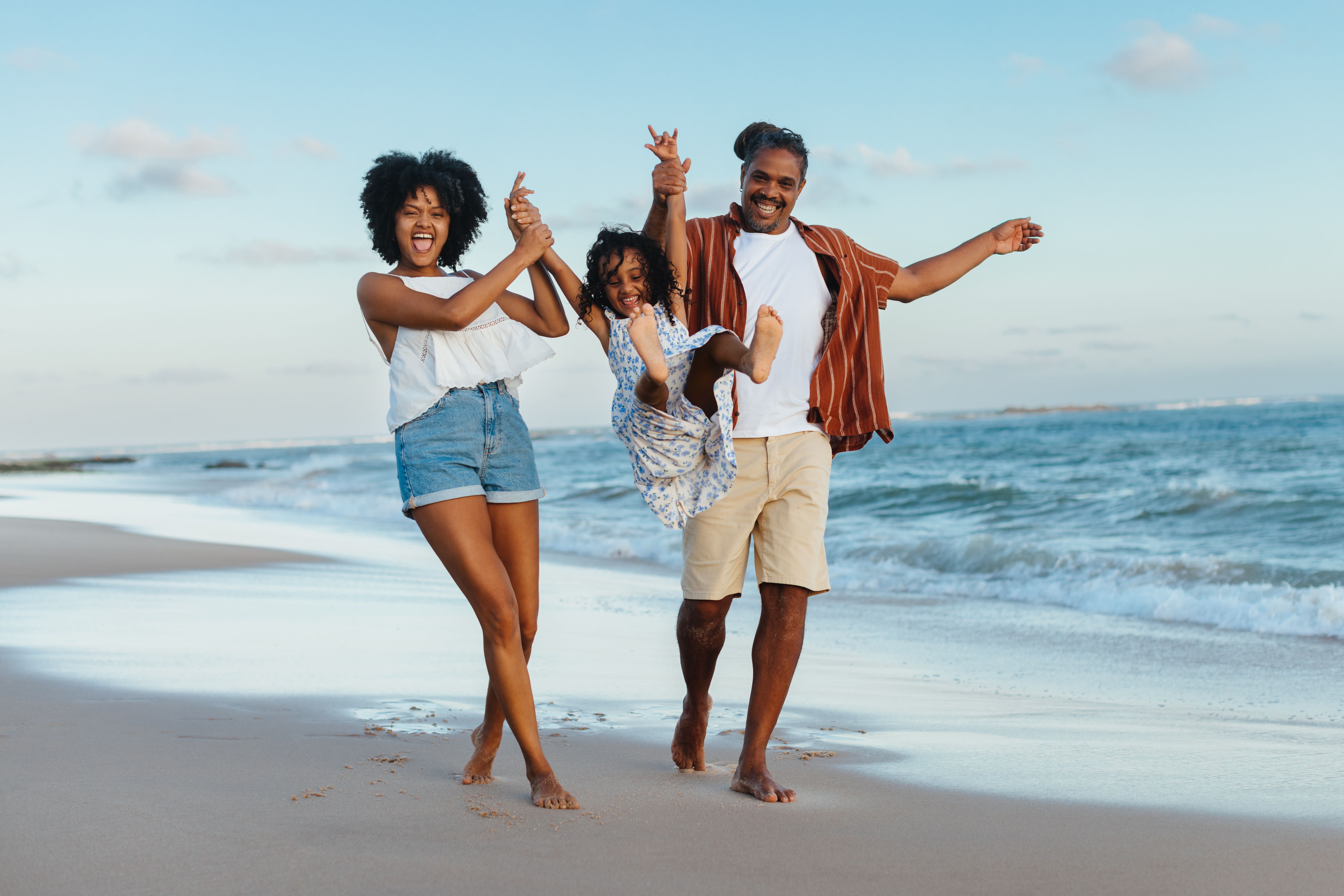 family beach