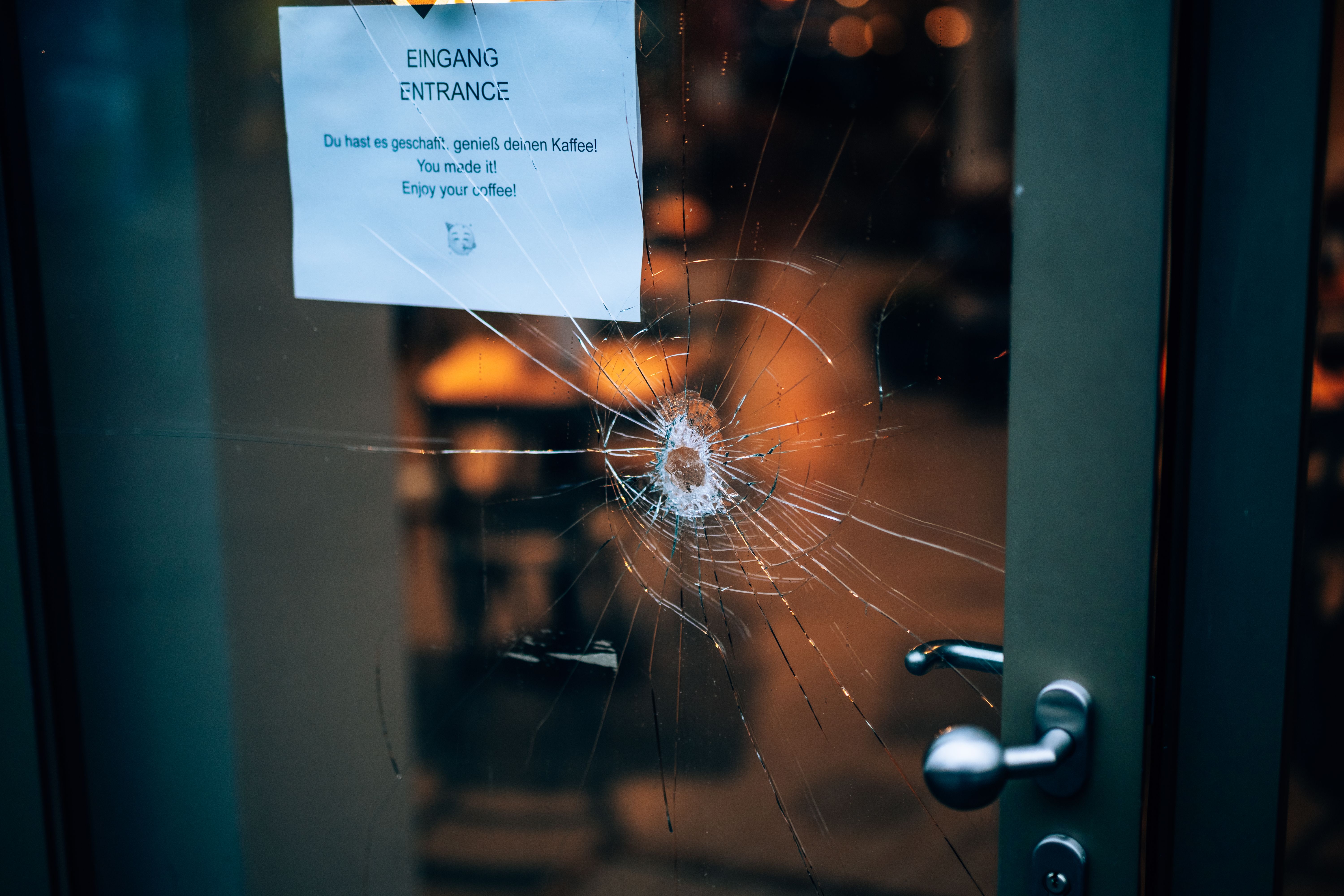 broken door glass