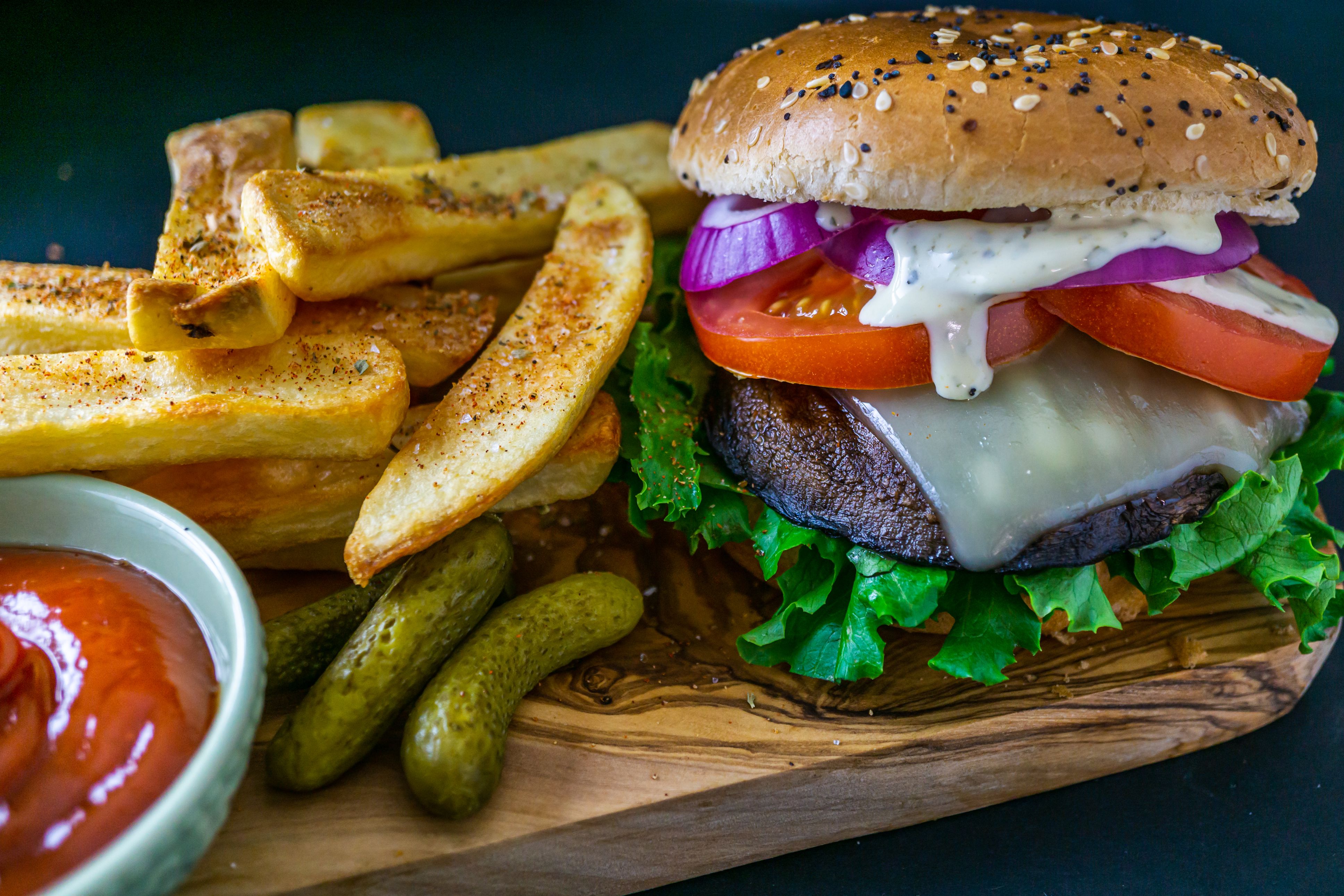 grilled portobello burger