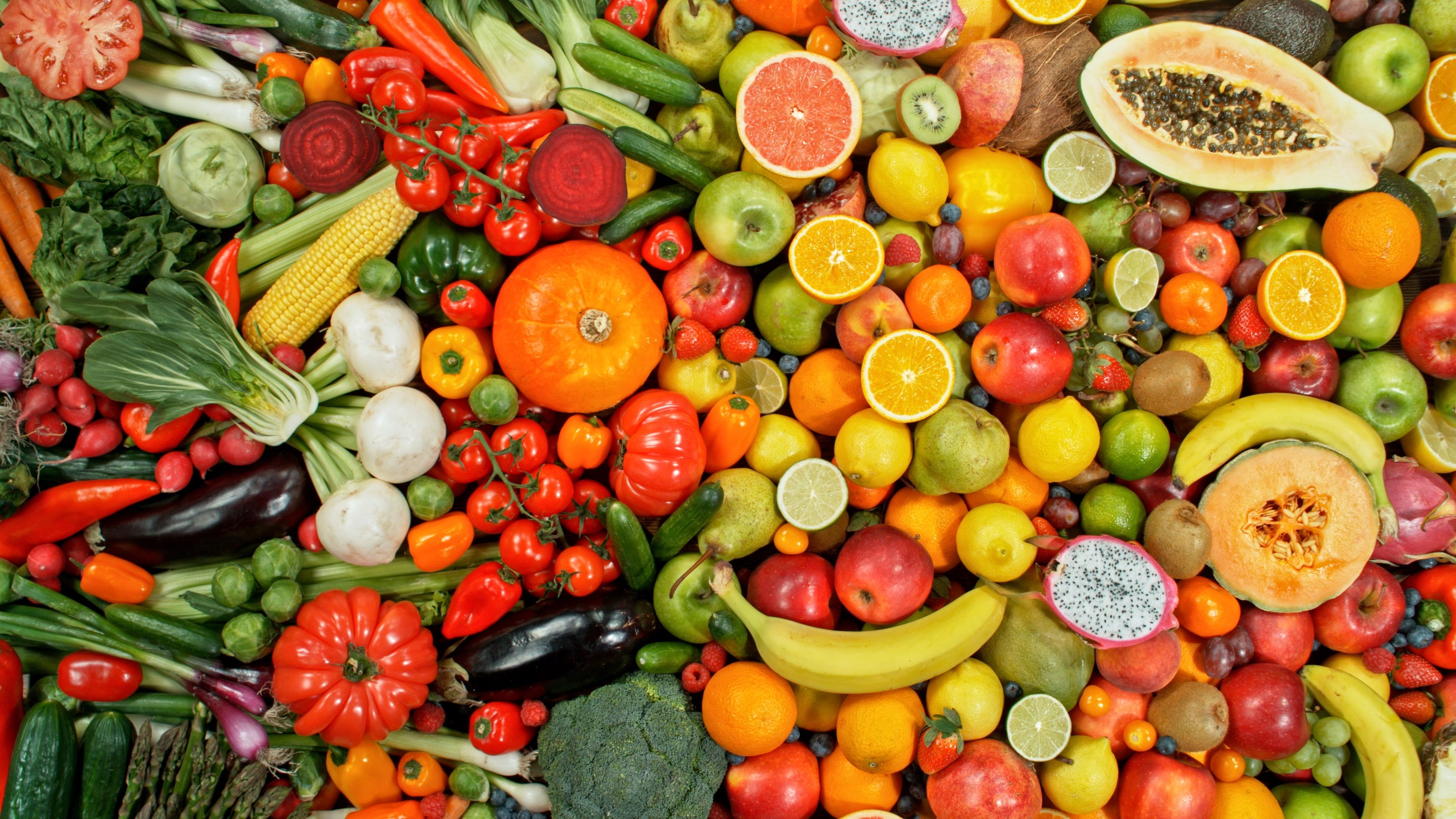 Assortment of Various Kind of Fresh Fruits and Vegetables.