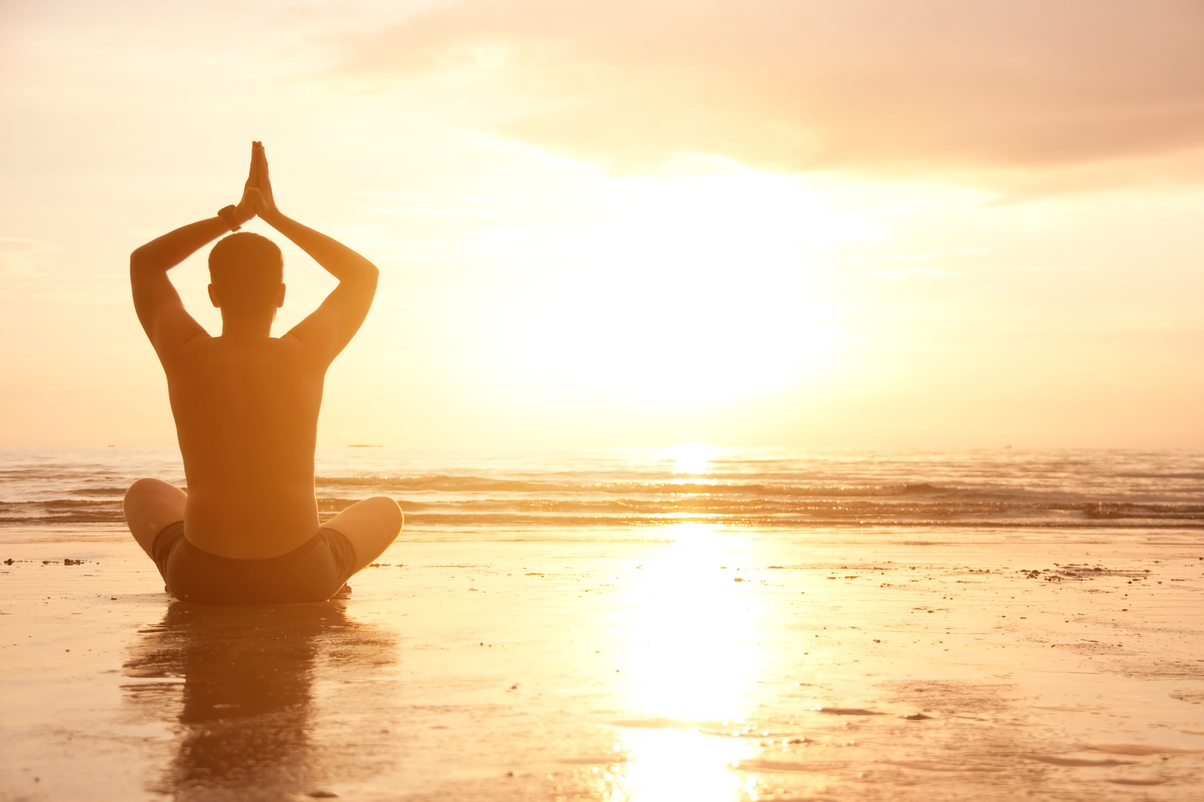 sunset beach meditation