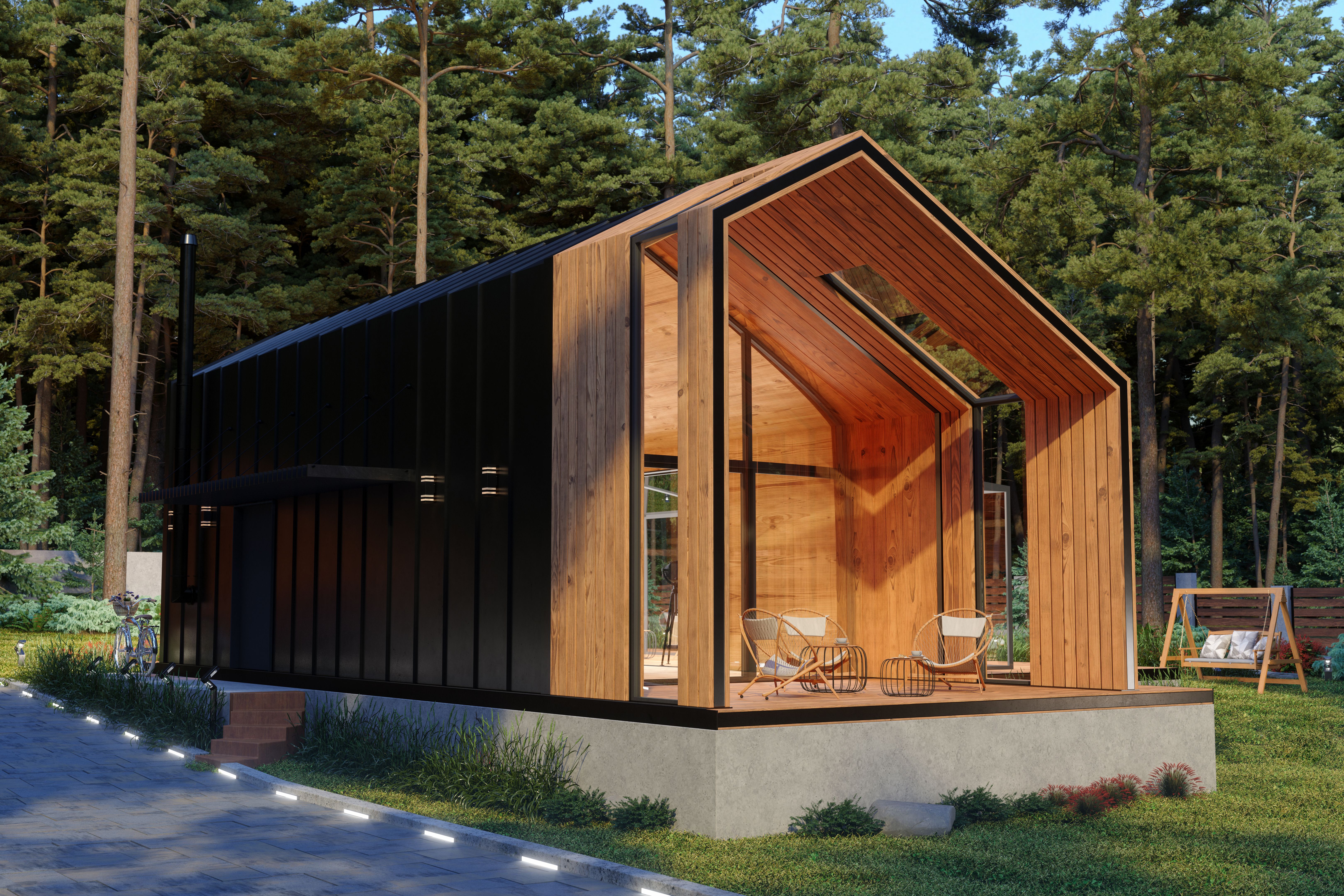 wooden house